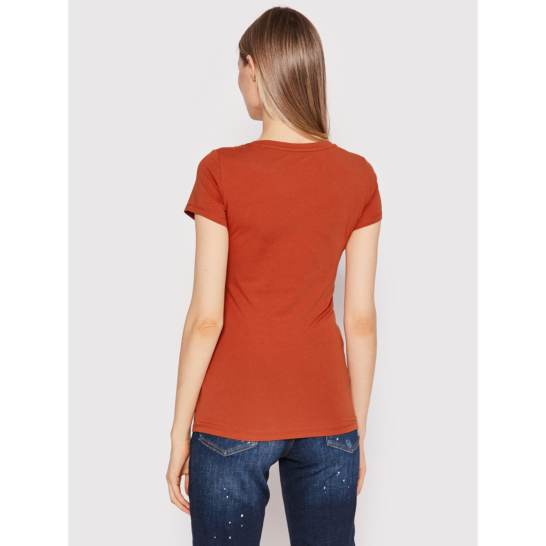 Guess T-Shirt W2YI28 J1300 Oranžová Slim Fit - Pepit.cz