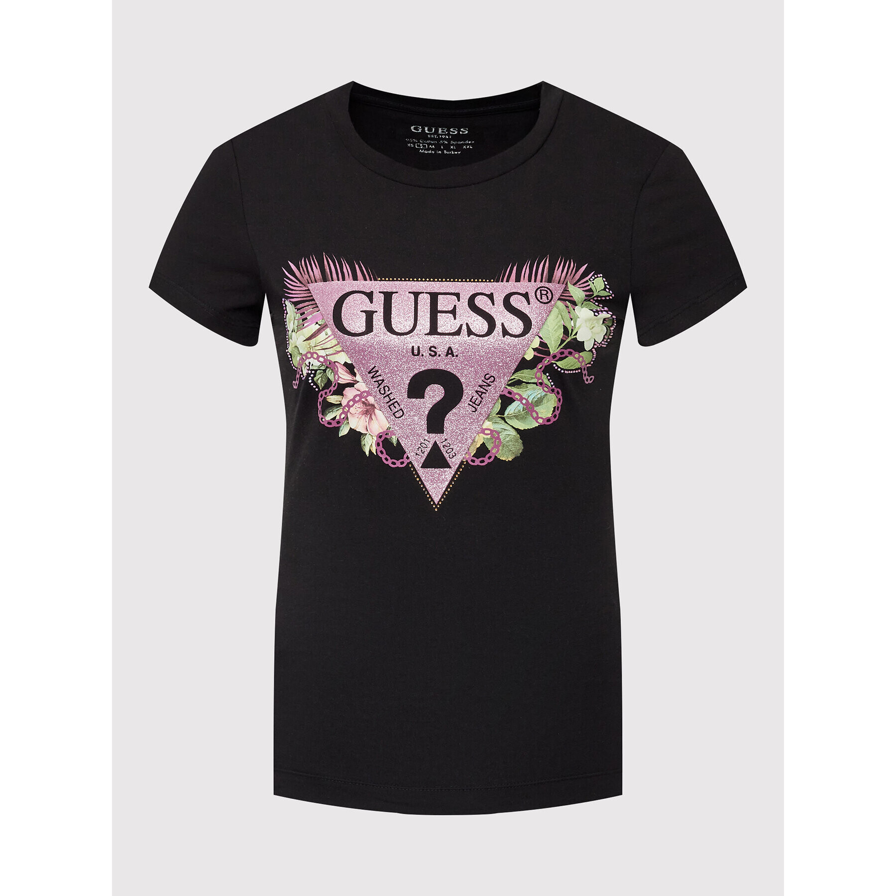 Guess T-Shirt W2YI29 J1311 Černá Slim Fit - Pepit.cz