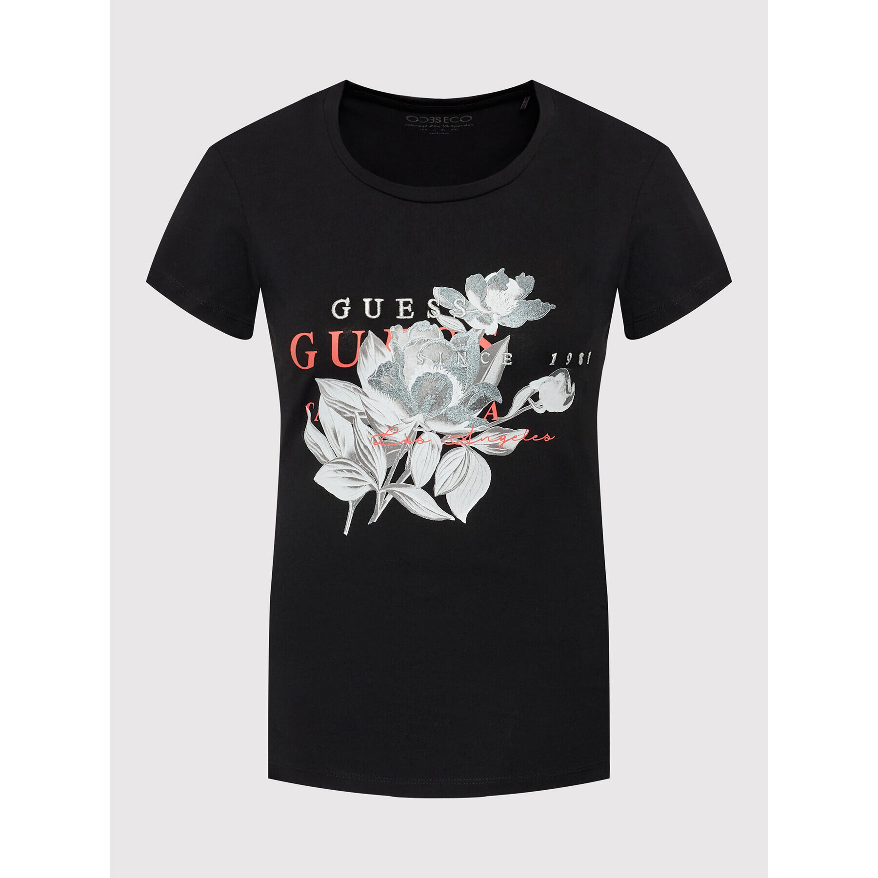 Guess T-Shirt W2YI35 J1311 Černá Slim Fit - Pepit.cz