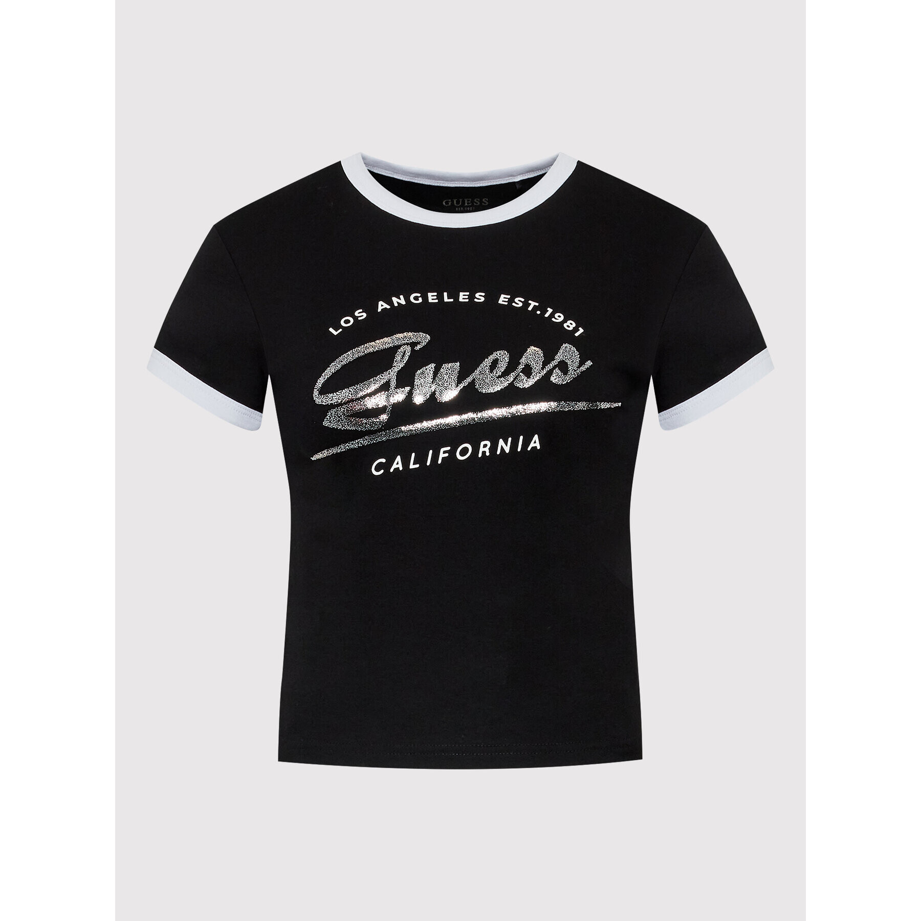 Guess T-Shirt W2YI42 K8HT1 Černá Slim Fit - Pepit.cz