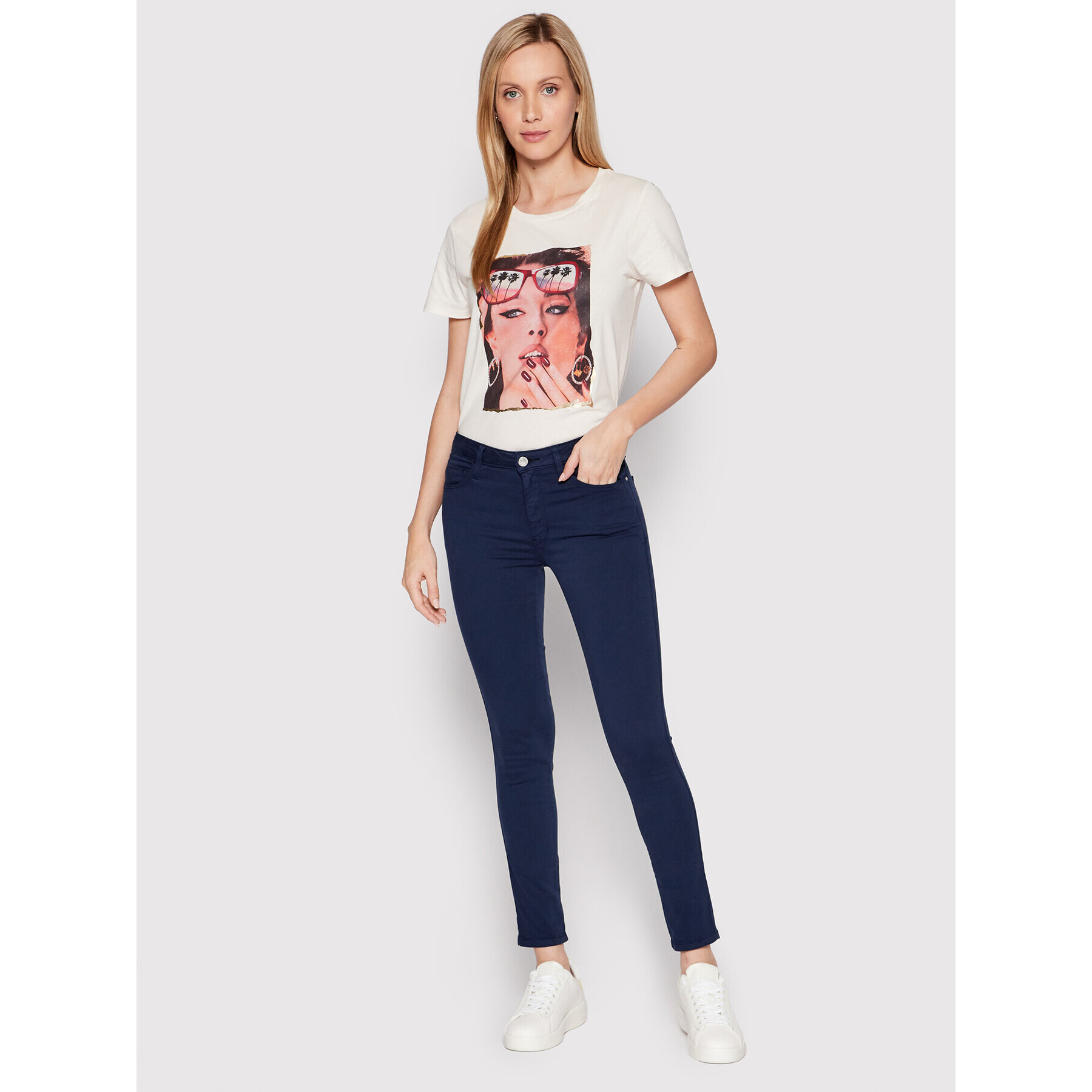 Guess T-Shirt W2YI46 K9RM1 Béžová Regular Fit - Pepit.cz