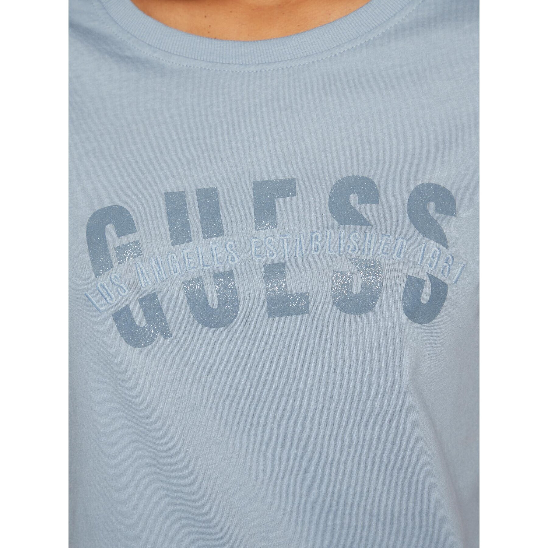 Guess T-Shirt W3RI16 K46D1 Modrá Regular Fit - Pepit.cz