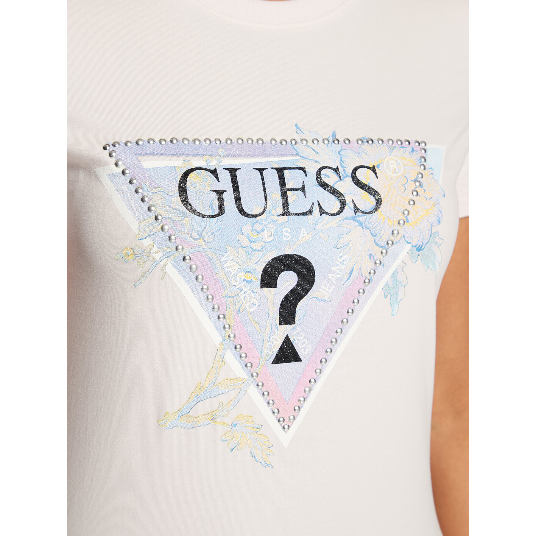 Guess T-Shirt W3RI18 J1314 Růžová Slim Fit - Pepit.cz