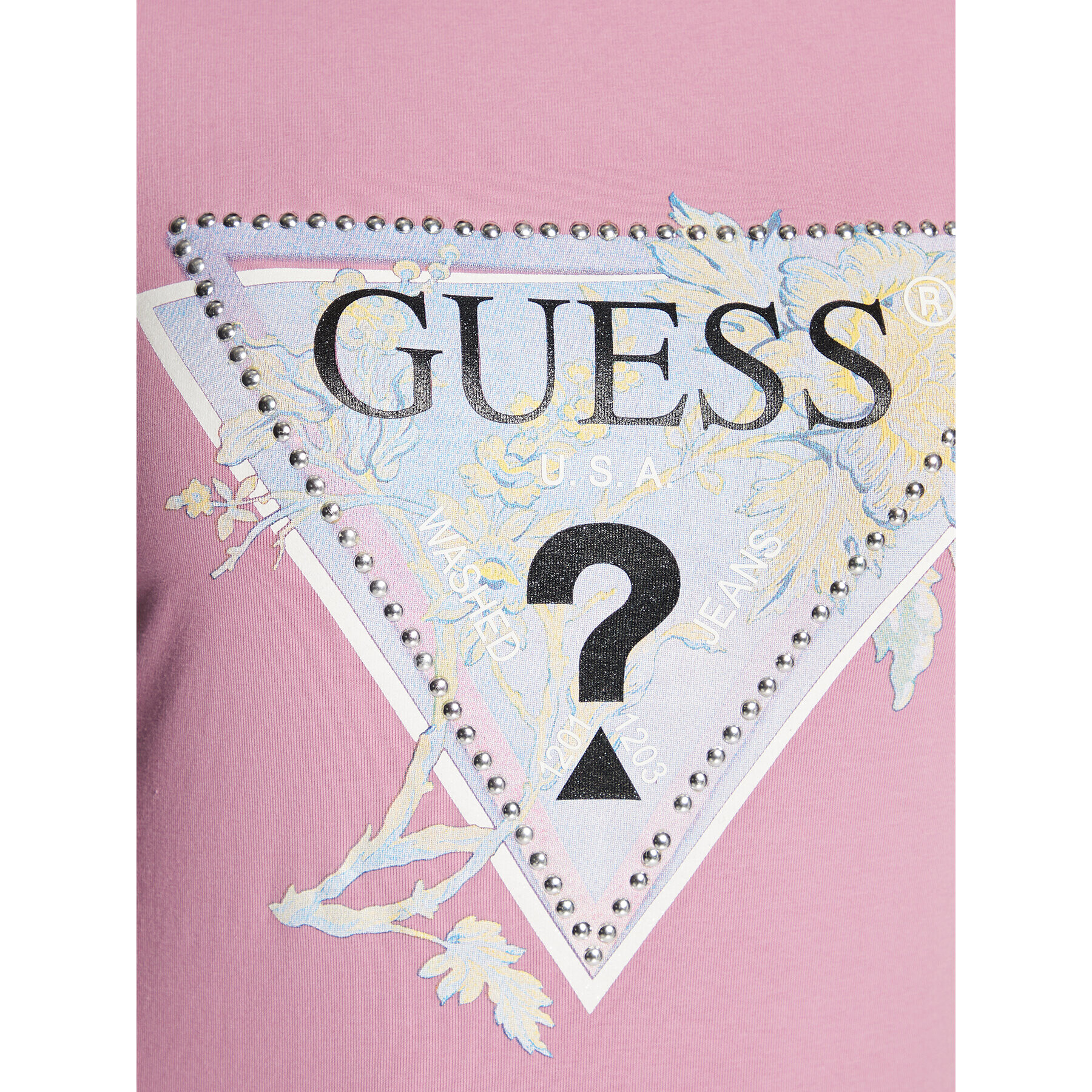 Guess T-Shirt W3RI18 J1314 Růžová Slim Fit - Pepit.cz