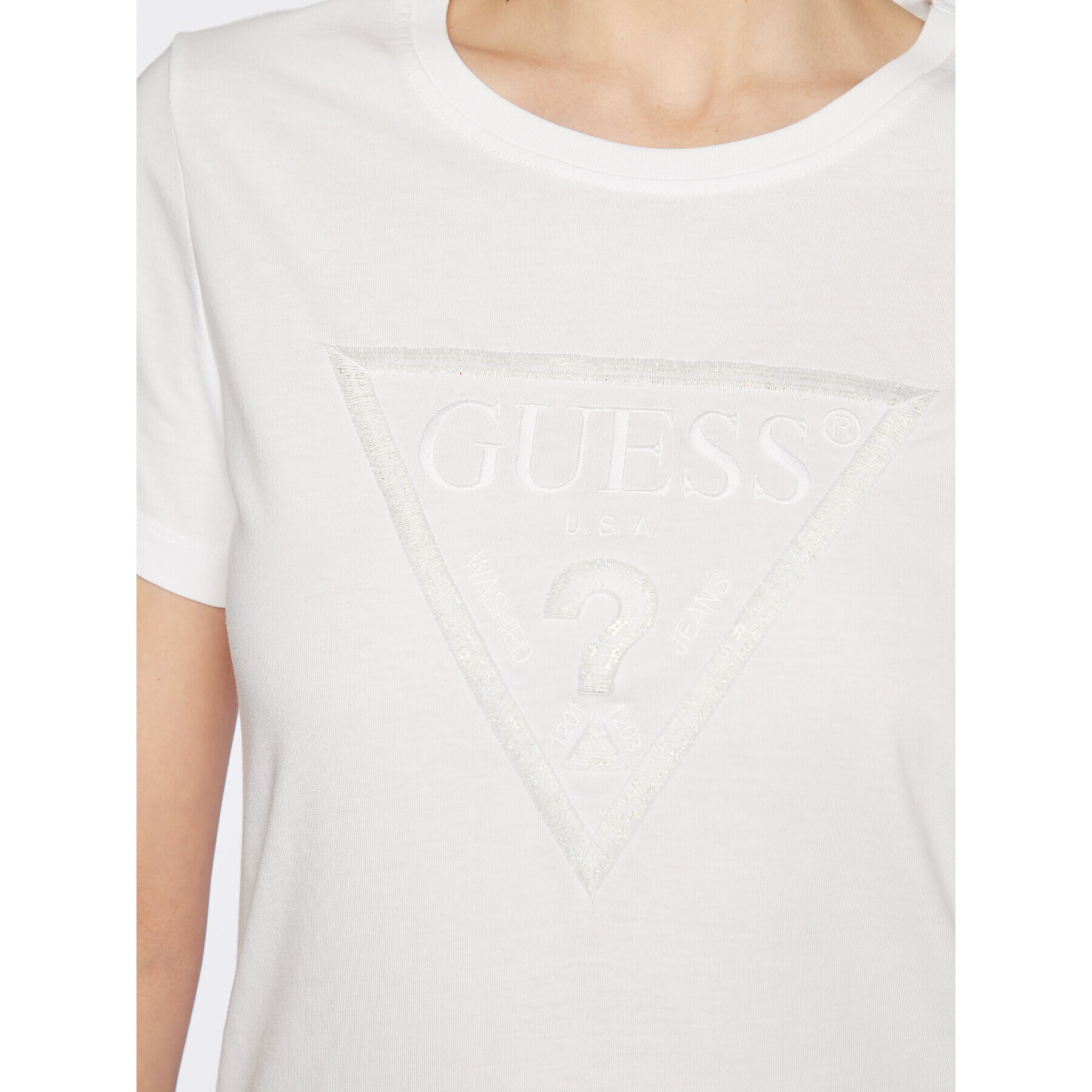 Guess T-Shirt W3RI19 I3Z14 Bílá Regular Fit - Pepit.cz