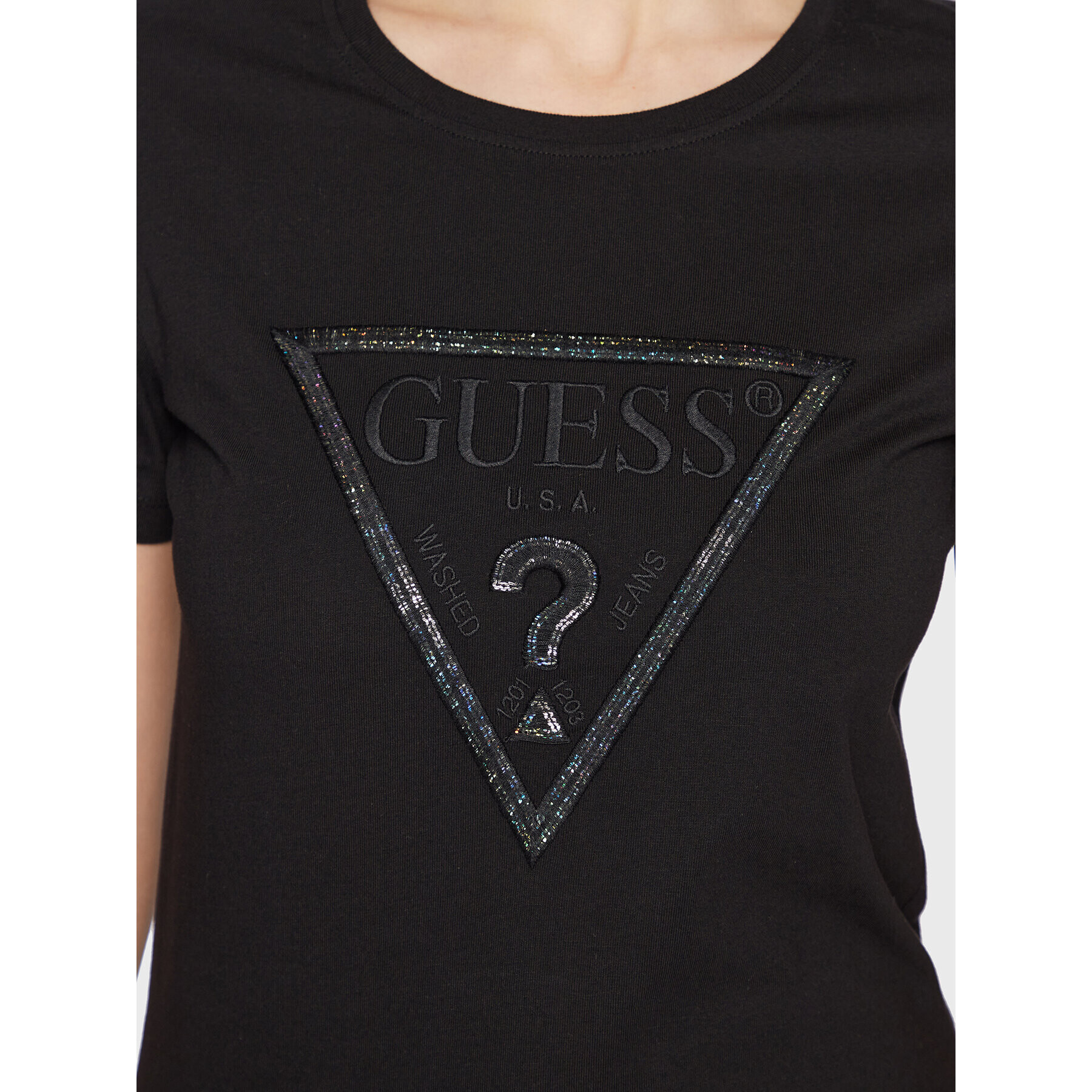 Guess T-Shirt W3RI19 I3Z14 Černá Regular Fit - Pepit.cz