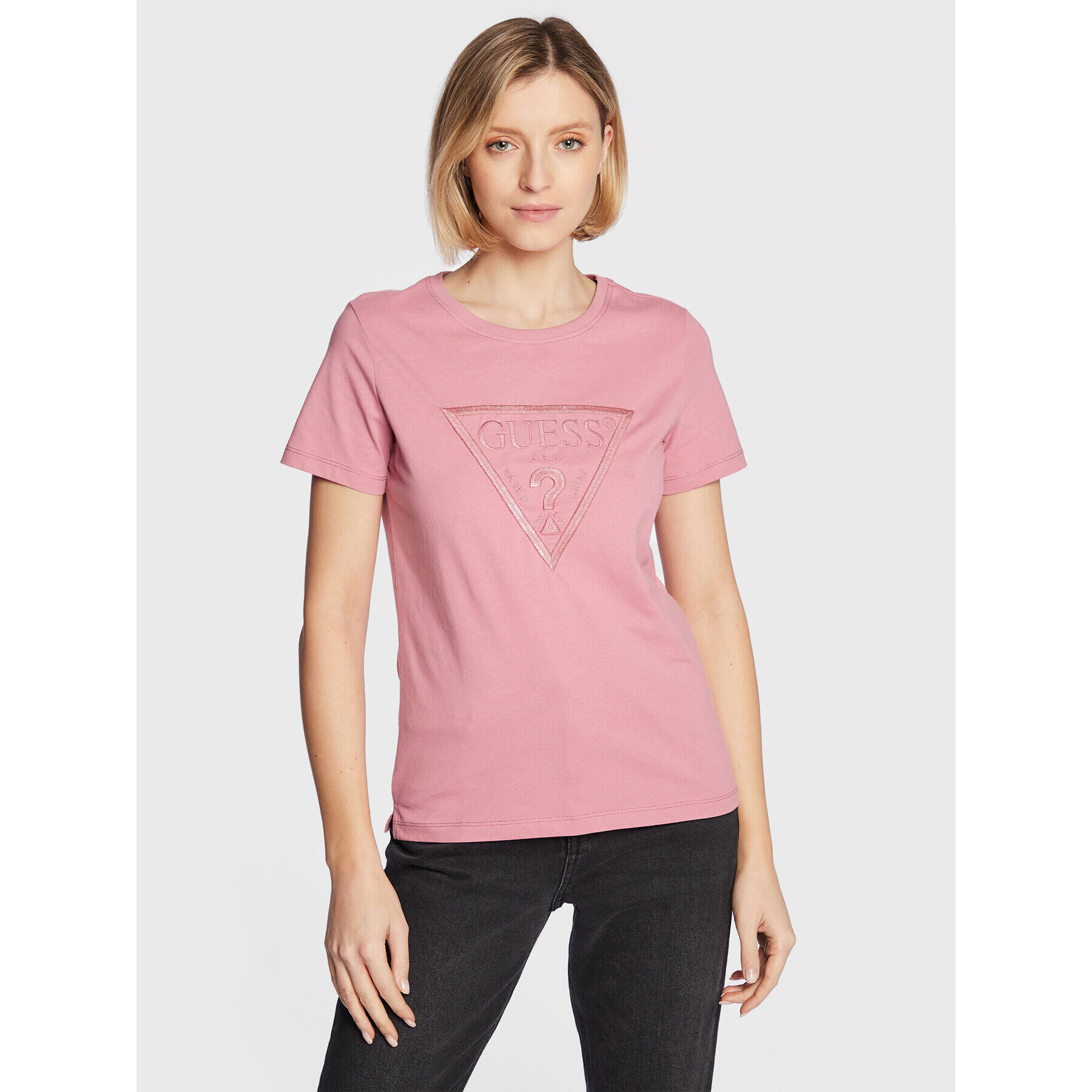 Guess T-Shirt W3RI19 I3Z14 Růžová Regular Fit - Pepit.cz