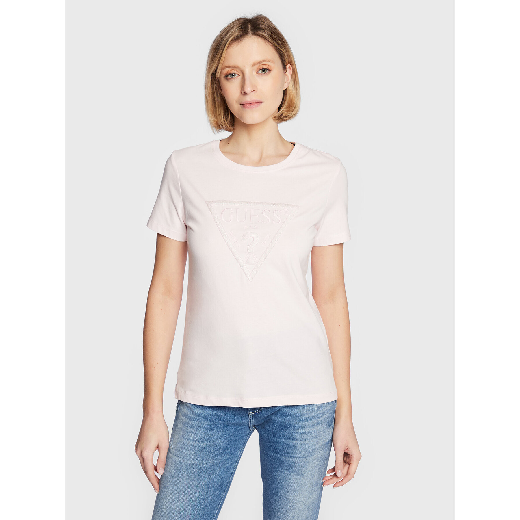 Guess T-Shirt W3RI19 I3Z14 Růžová Regular Fit - Pepit.cz