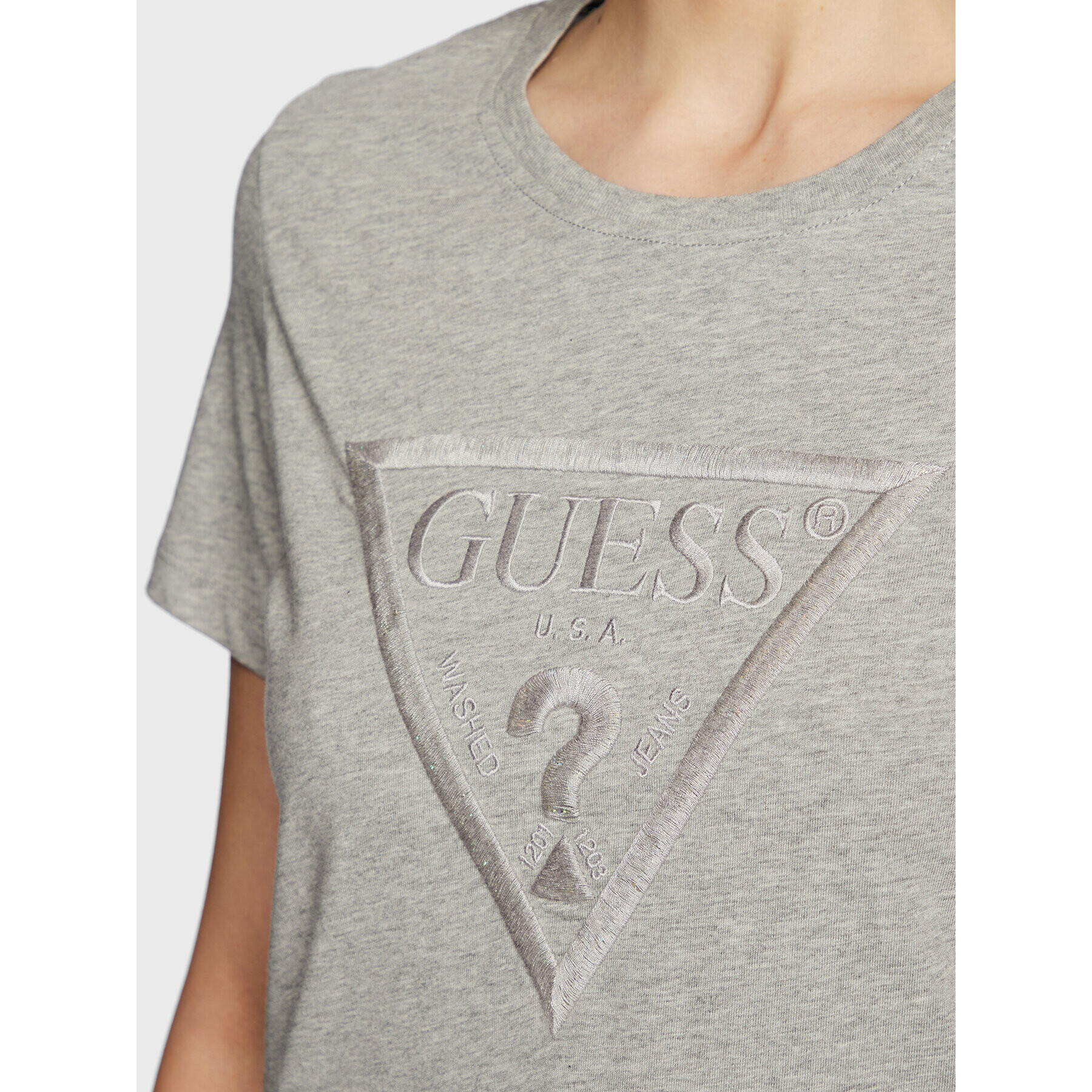 Guess T-Shirt W3RI19 I3Z14 Šedá Regular Fit - Pepit.cz