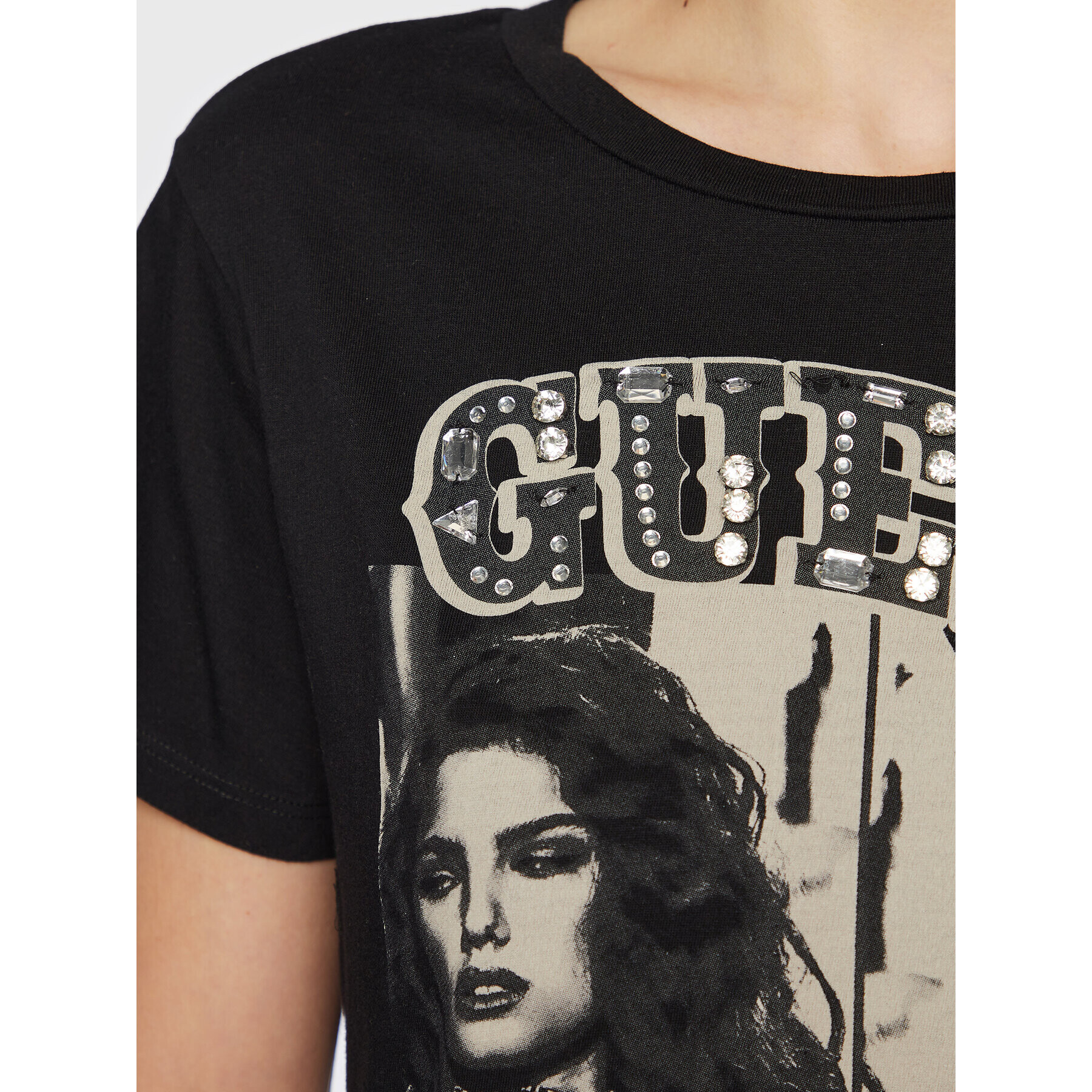 Guess T-Shirt W3RI20 K9RM3 Černá Regular Fit - Pepit.cz