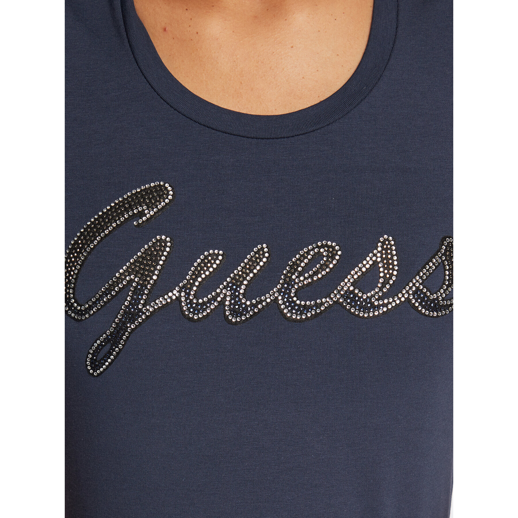 Guess T-Shirt W3RI50 J1314 Tmavomodrá Slim Fit - Pepit.cz