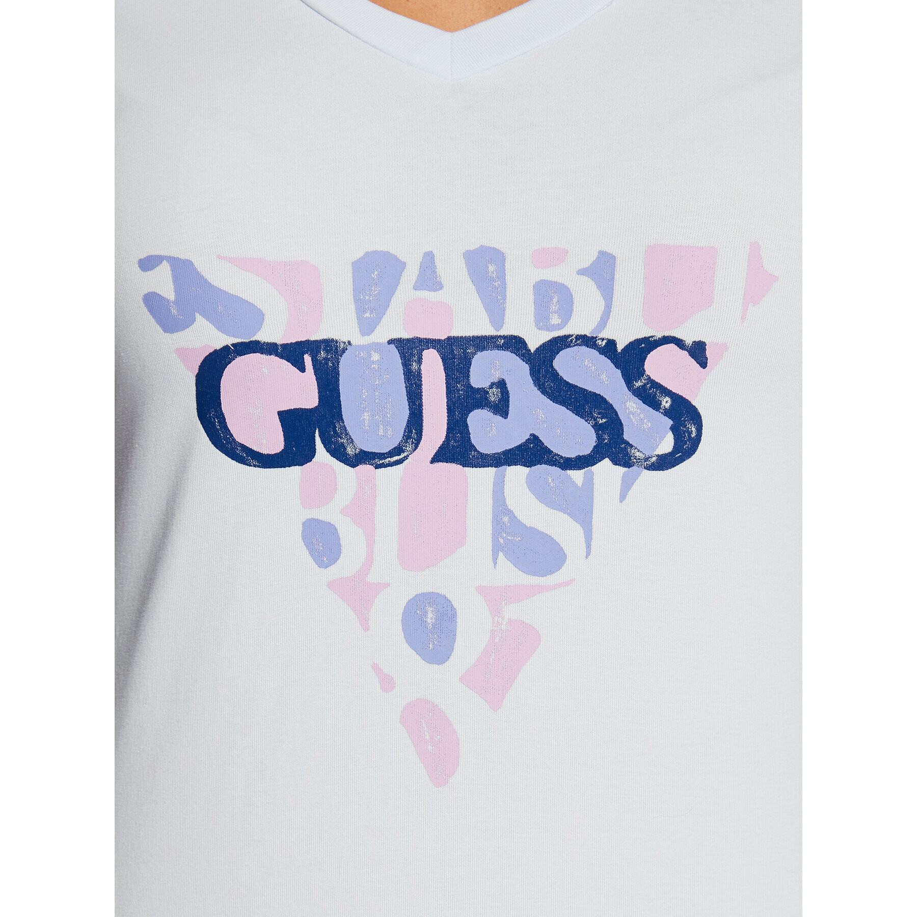 Guess T-Shirt W3RI59 J1314 Modrá Slim Fit - Pepit.cz