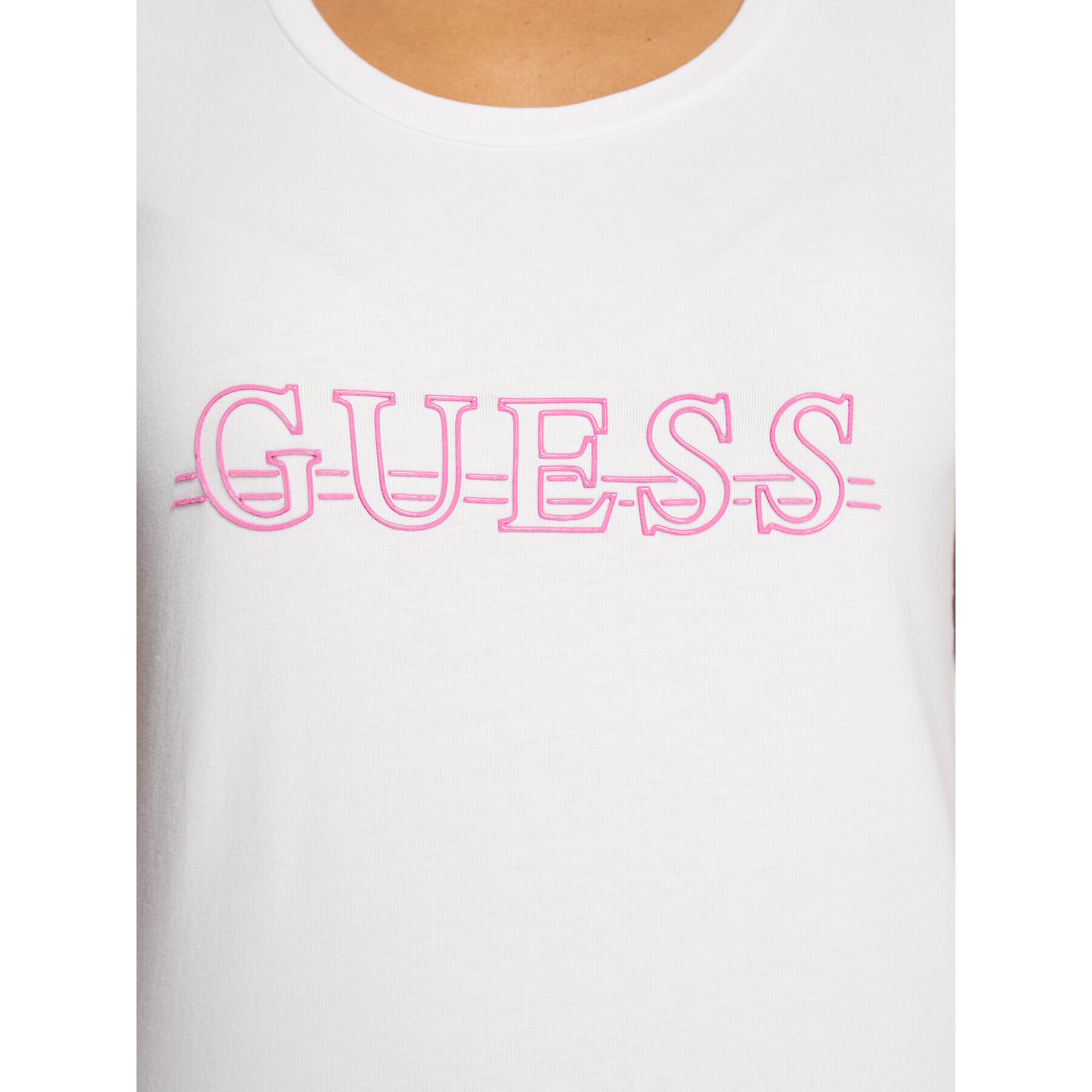 Guess T-Shirt W3RI61 J1314 Bílá Slim Fit - Pepit.cz