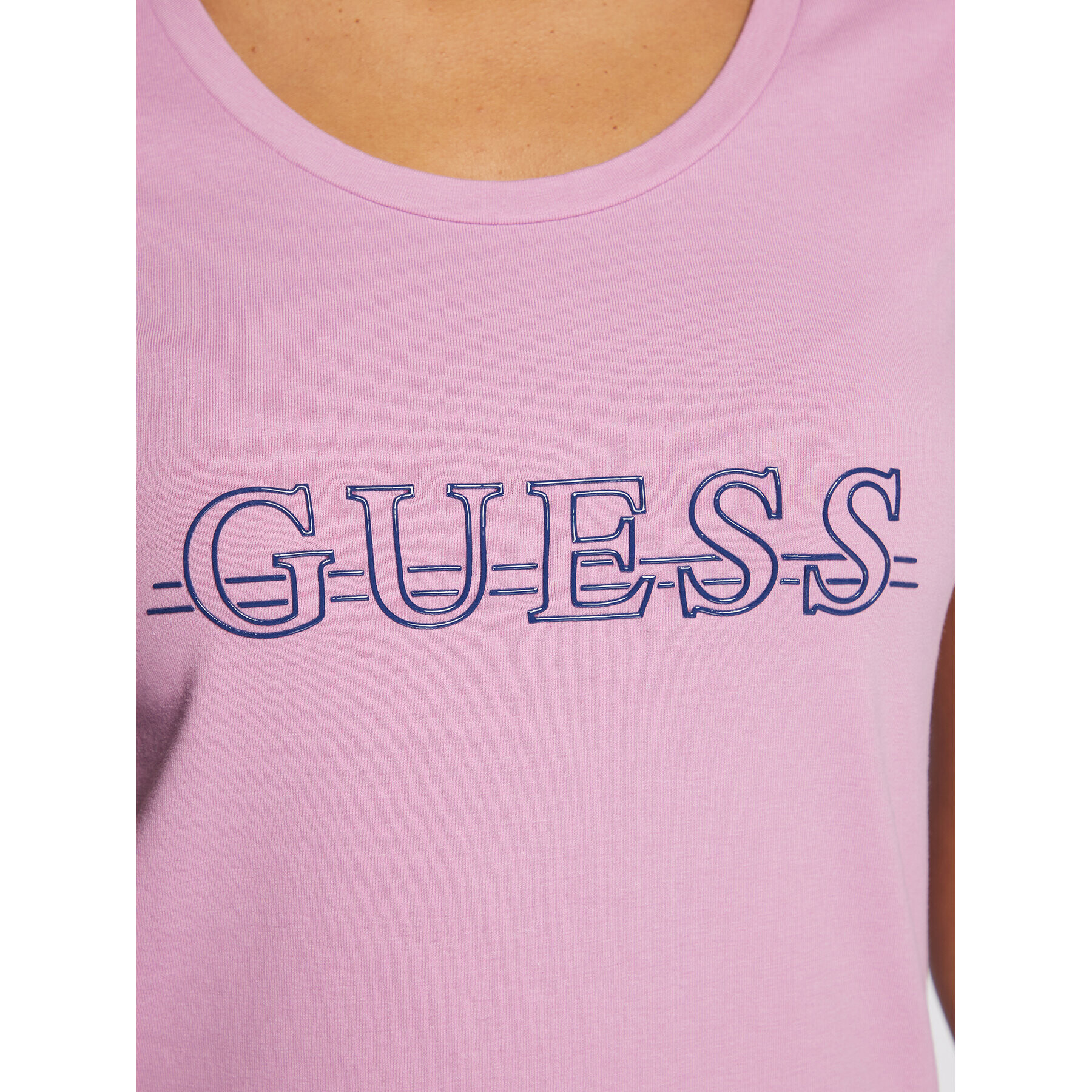 Guess T-Shirt W3RI61 J1314 Růžová Slim Fit - Pepit.cz