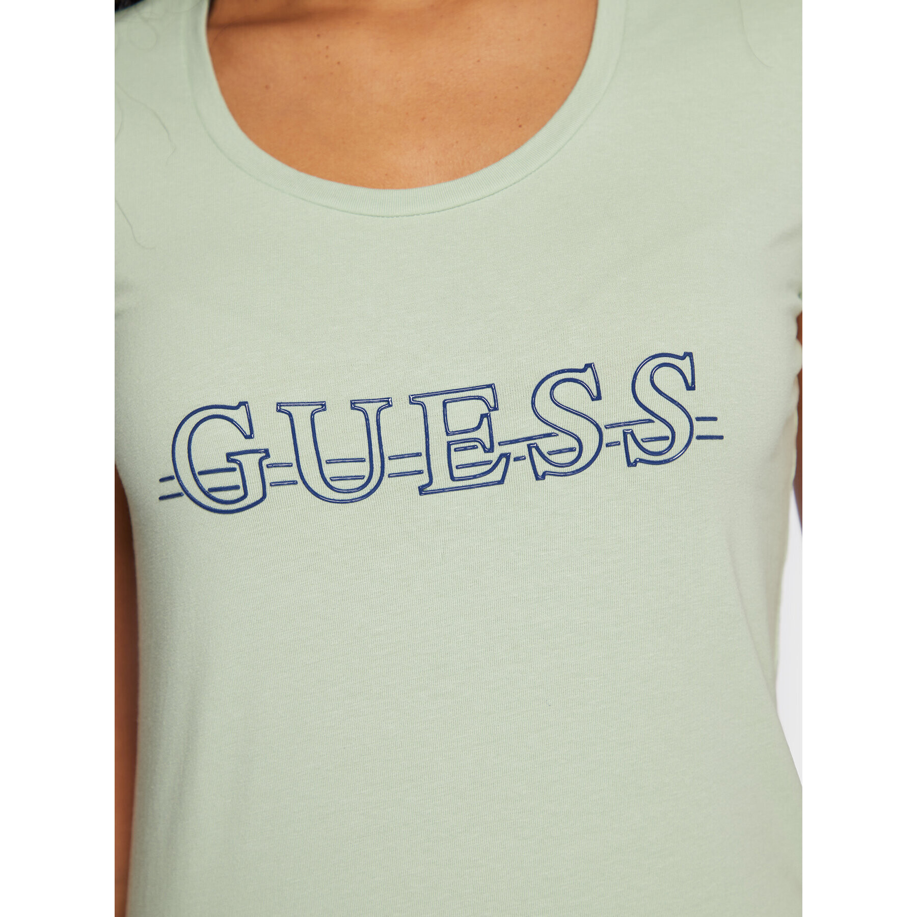 Guess T-Shirt W3RI61 J1314 Zelená Slim Fit - Pepit.cz