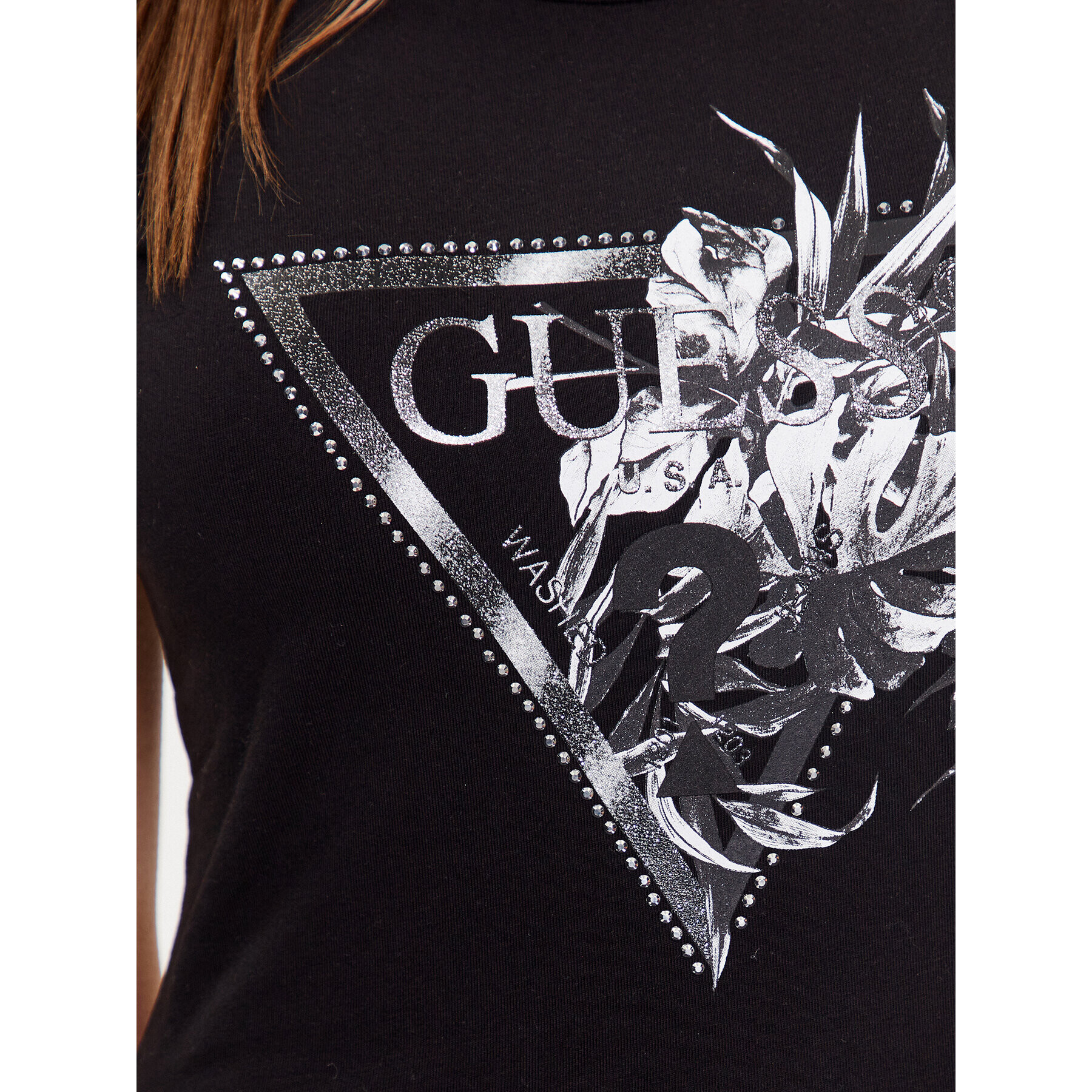 Guess T-Shirt W3YI30 J1314 Černá Regular Fit - Pepit.cz