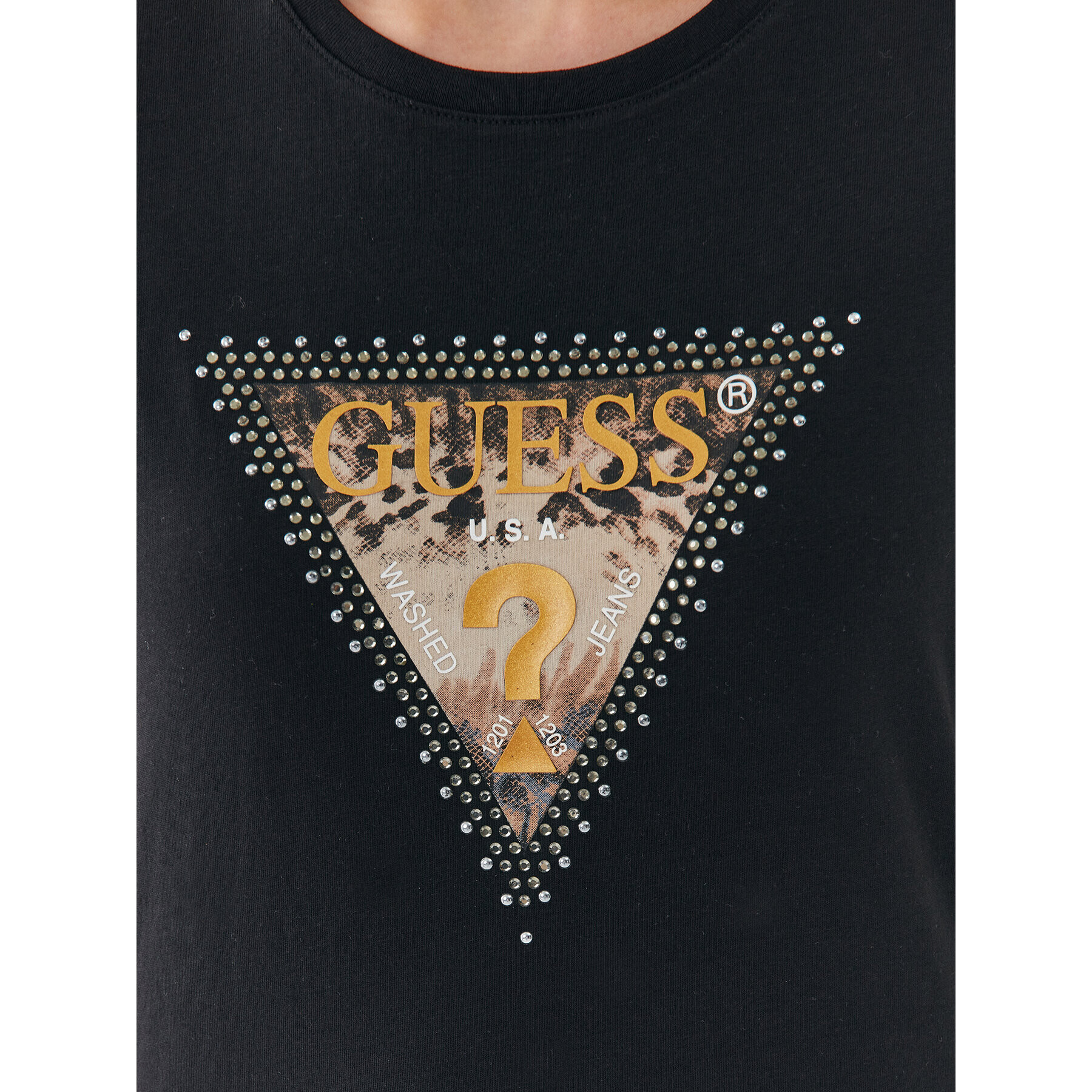 Guess T-Shirt W3YI41 I3Z14 Černá Regular Fit - Pepit.cz