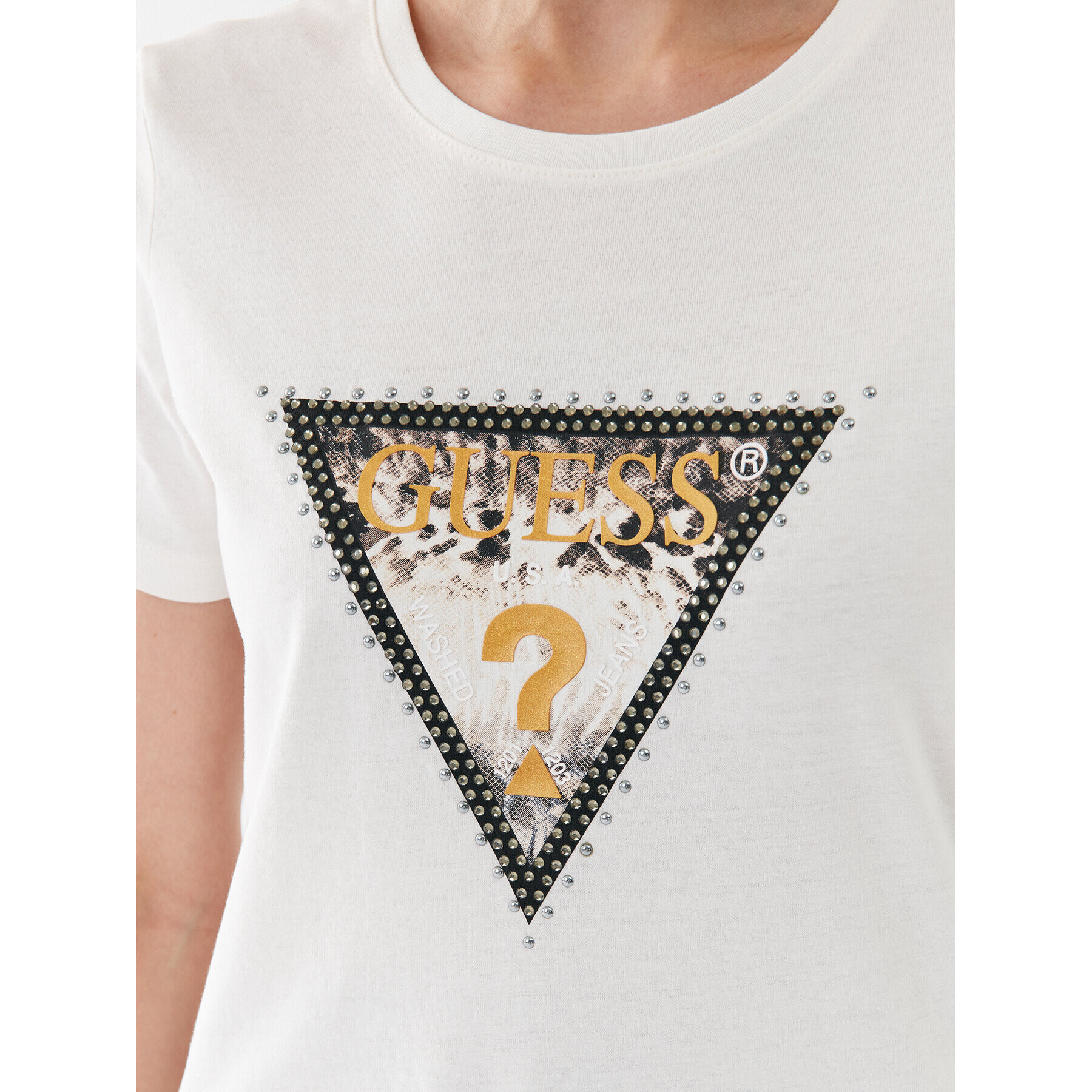 Guess T-Shirt W3YI41 I3Z14 Bílá Regular Fit - Pepit.cz