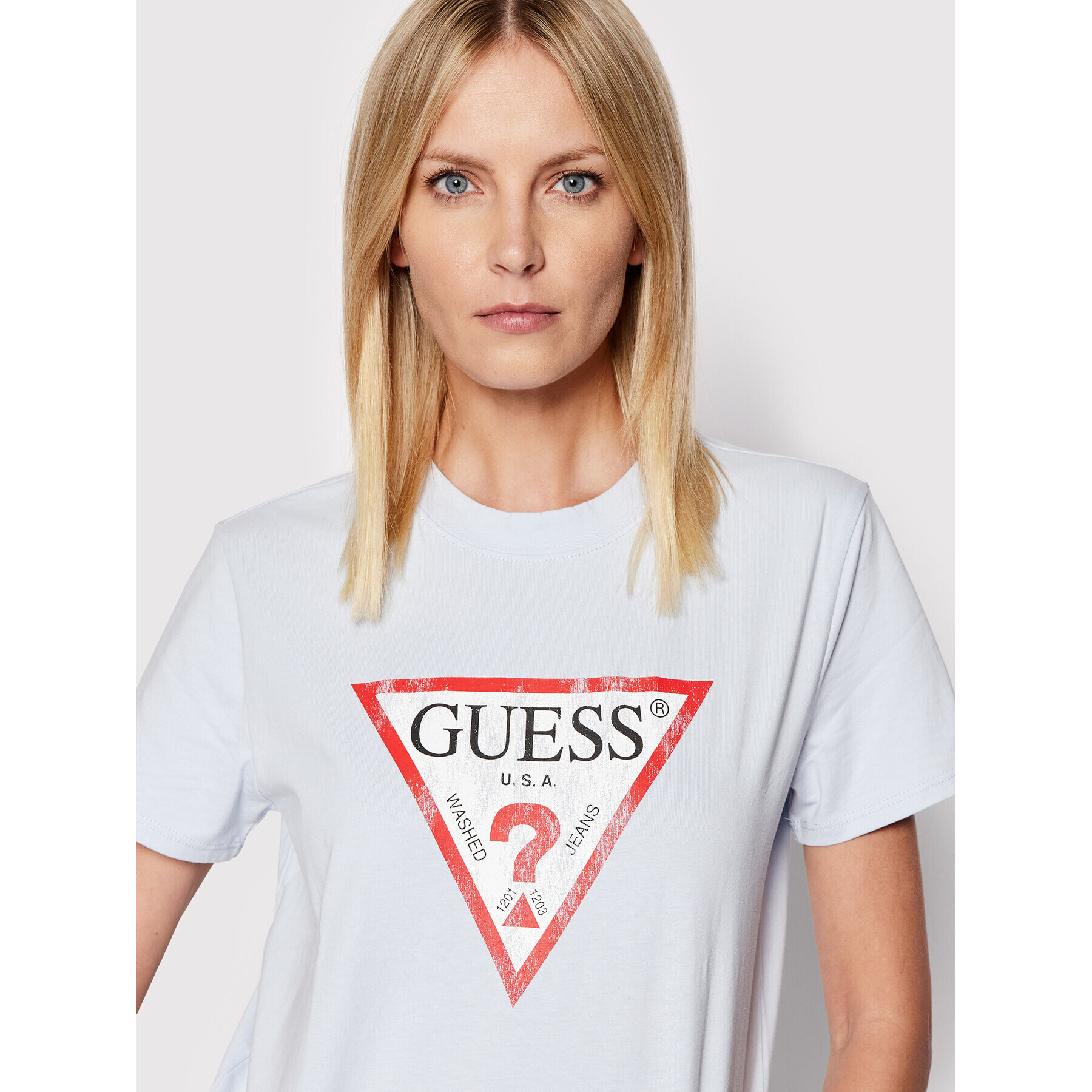 Guess T-Shirt W93I0R R9I60 Modrá Regular Fit - Pepit.cz