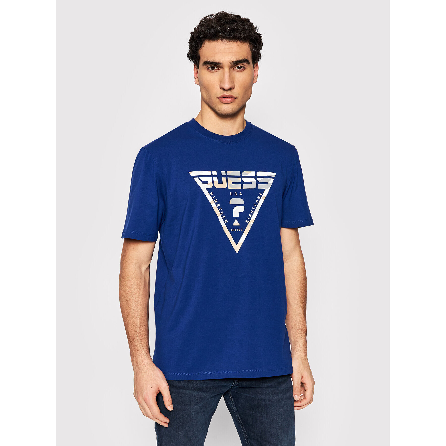 Guess T-Shirt Z2GI03 J1311 Tmavomodrá Regular Fit - Pepit.cz