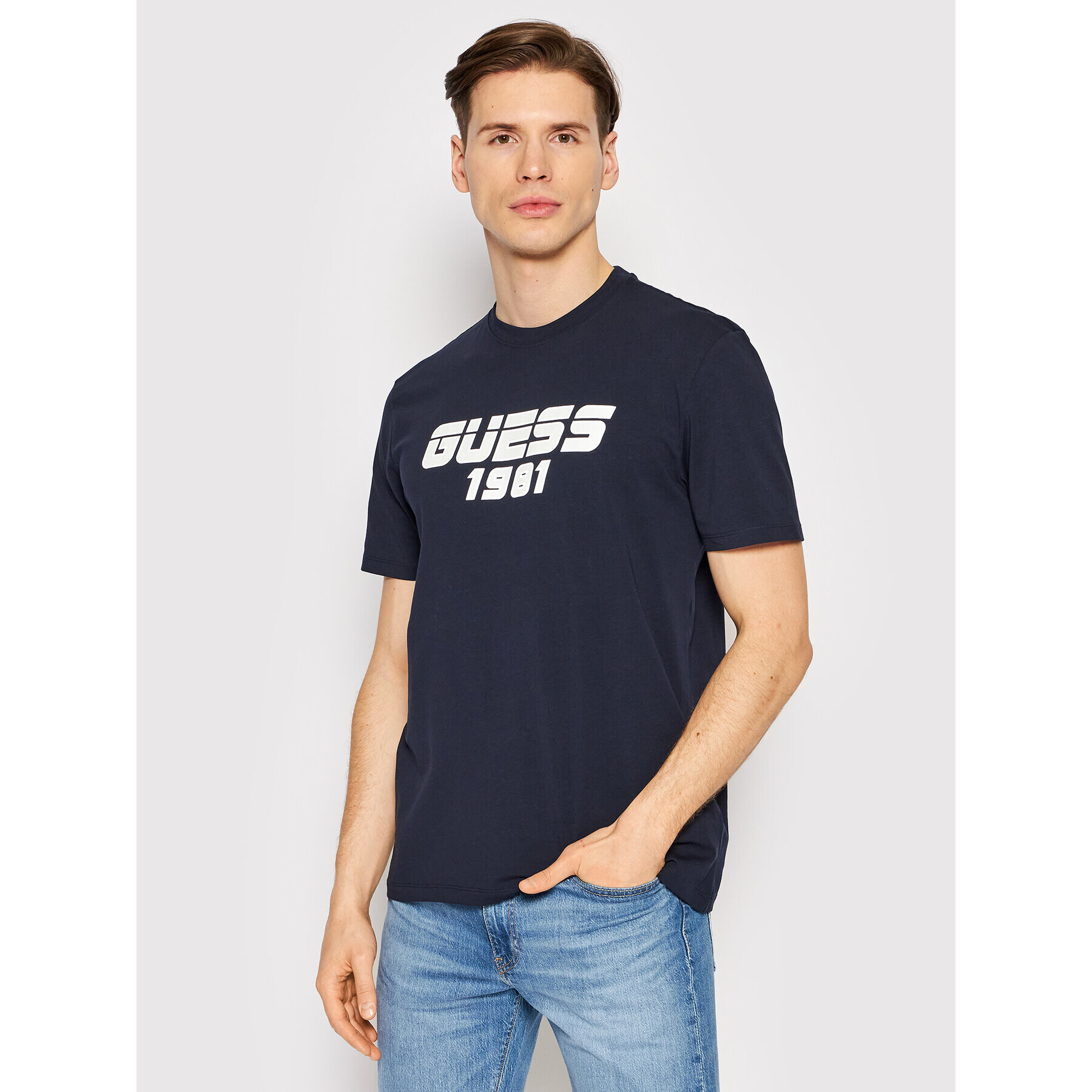 Guess T-Shirt Z2GI07 J1311 Tmavomodrá Regular Fit - Pepit.cz