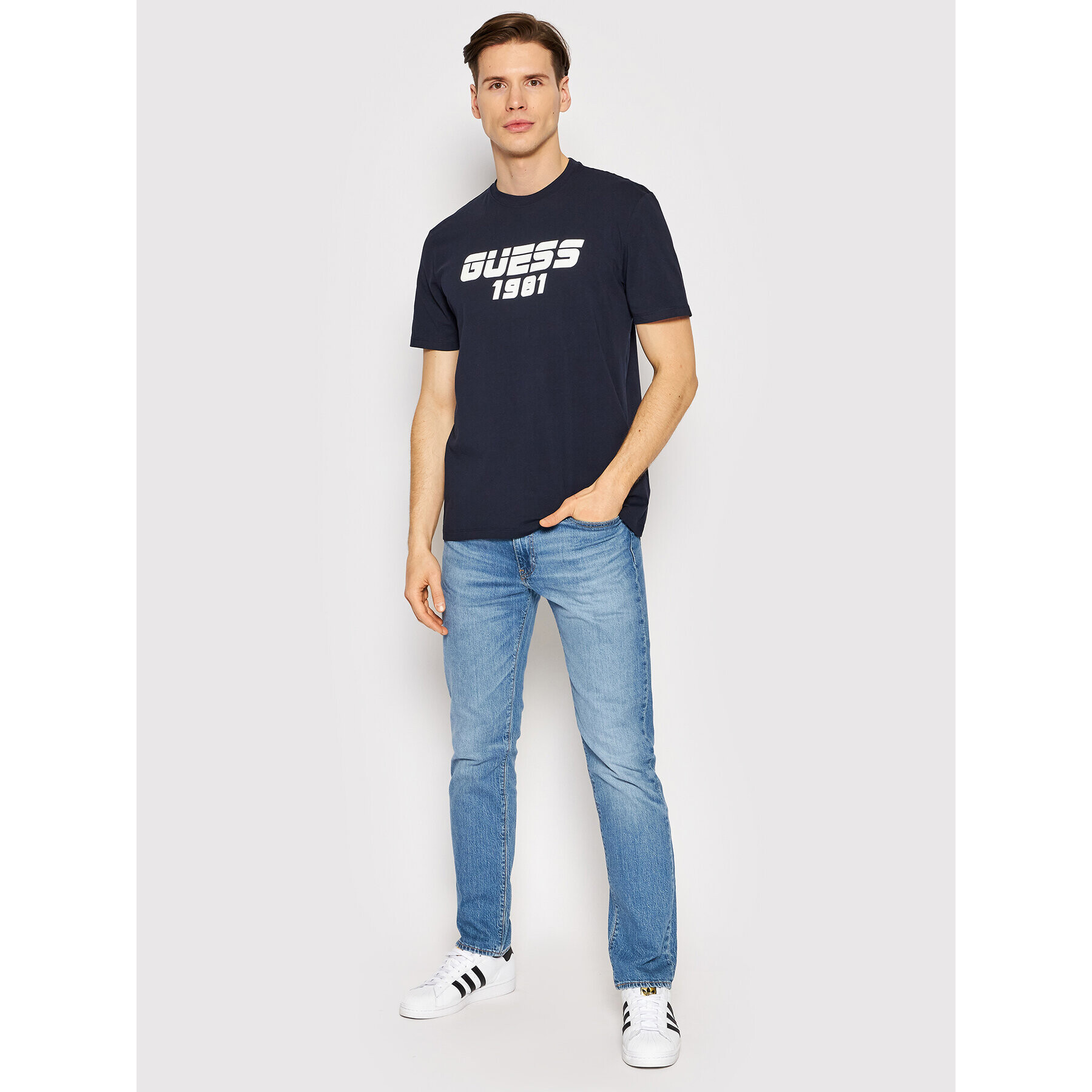 Guess T-Shirt Z2GI07 J1311 Tmavomodrá Regular Fit - Pepit.cz