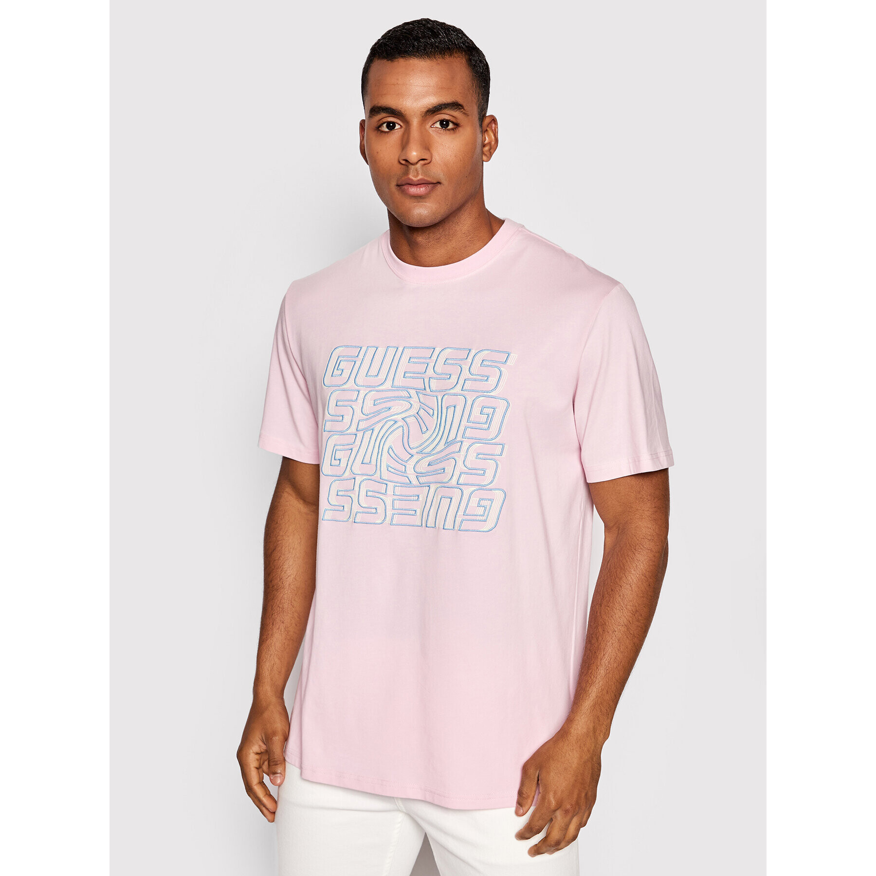 Guess T-Shirt Z2YI00 J1311 Růžová Regular Fit - Pepit.cz