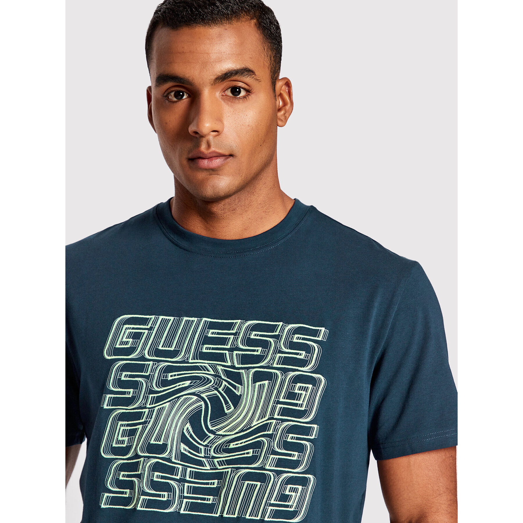 Guess T-Shirt Z2YI00 J1311 Tmavomodrá Regular Fit - Pepit.cz