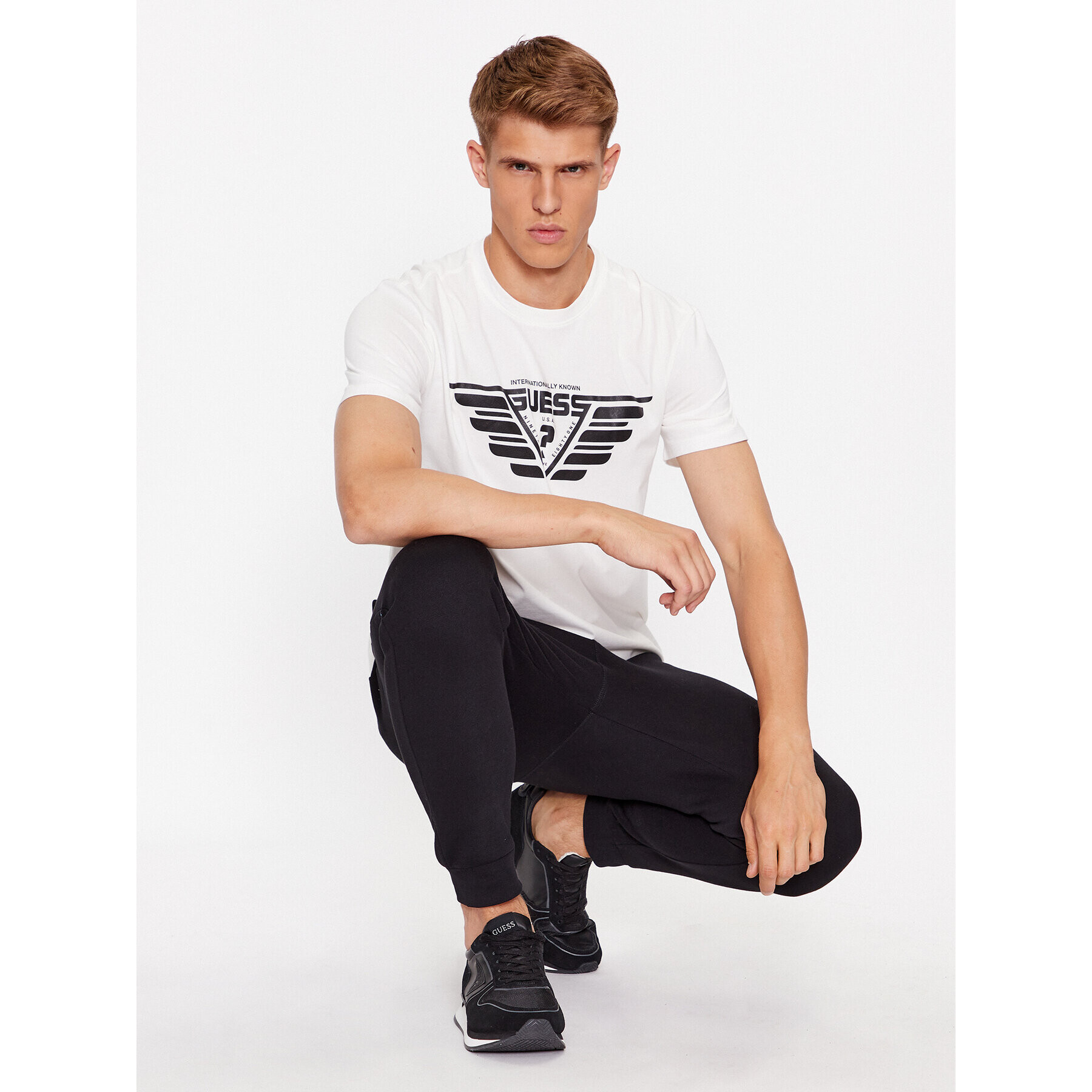 Guess T-Shirt Z3BI01 I3Z14 Écru Regular Fit - Pepit.cz