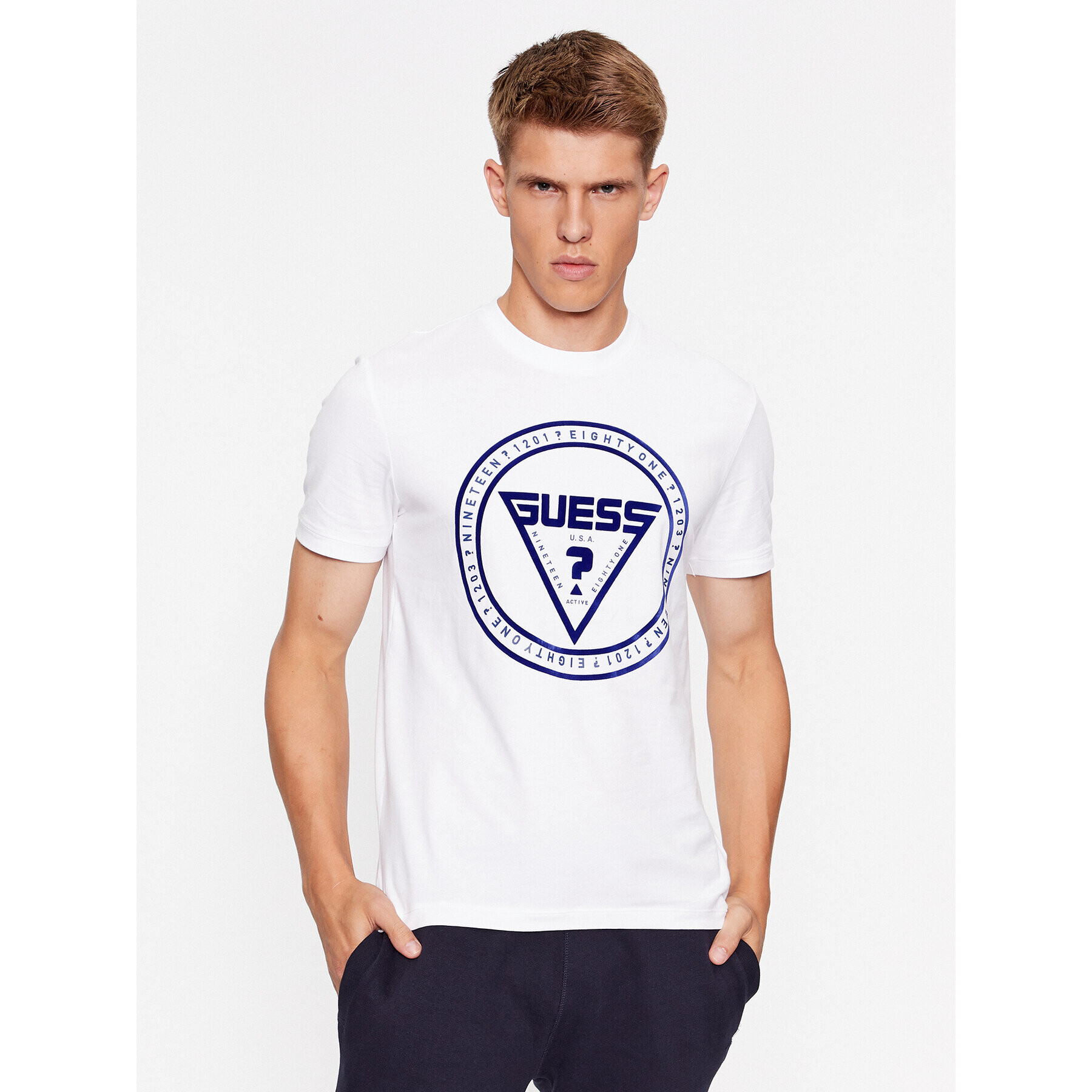 Guess T-Shirt Z3BI08 J1314 Bílá Regular Fit - Pepit.cz