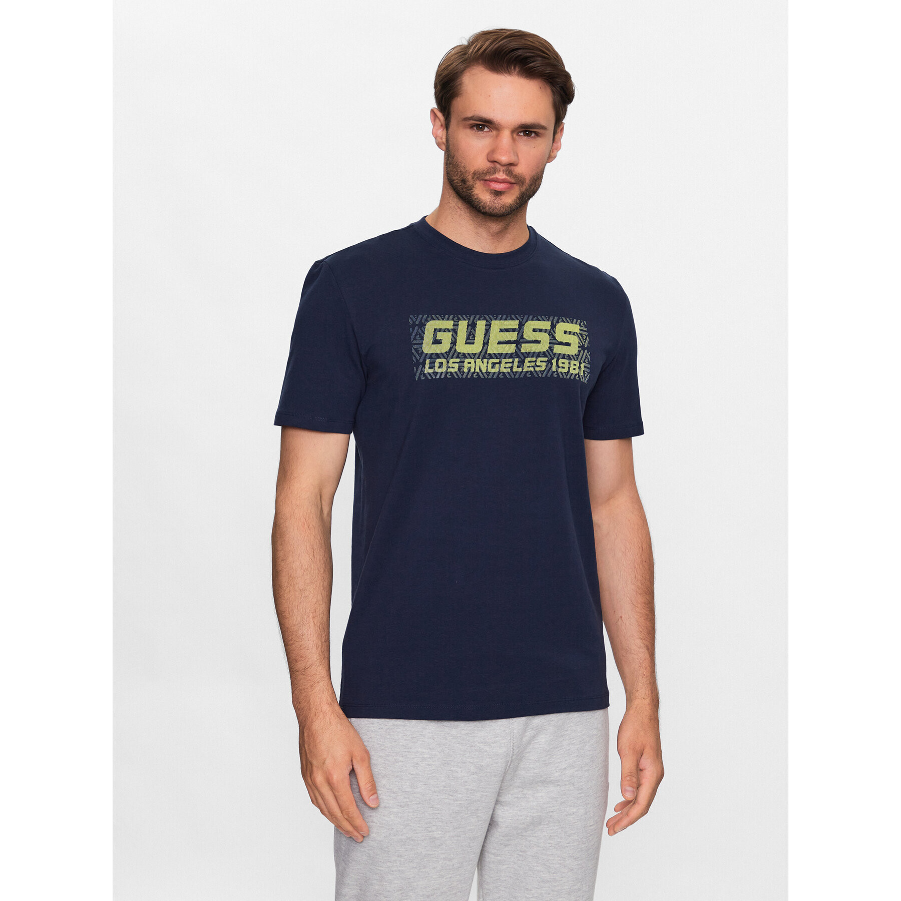 Guess T-Shirt Z3YI03 J1314 Tmavomodrá Slim Fit - Pepit.cz