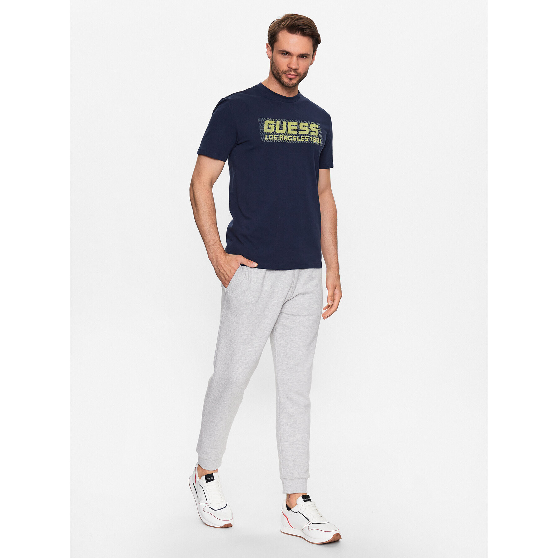 Guess T-Shirt Z3YI03 J1314 Tmavomodrá Slim Fit - Pepit.cz