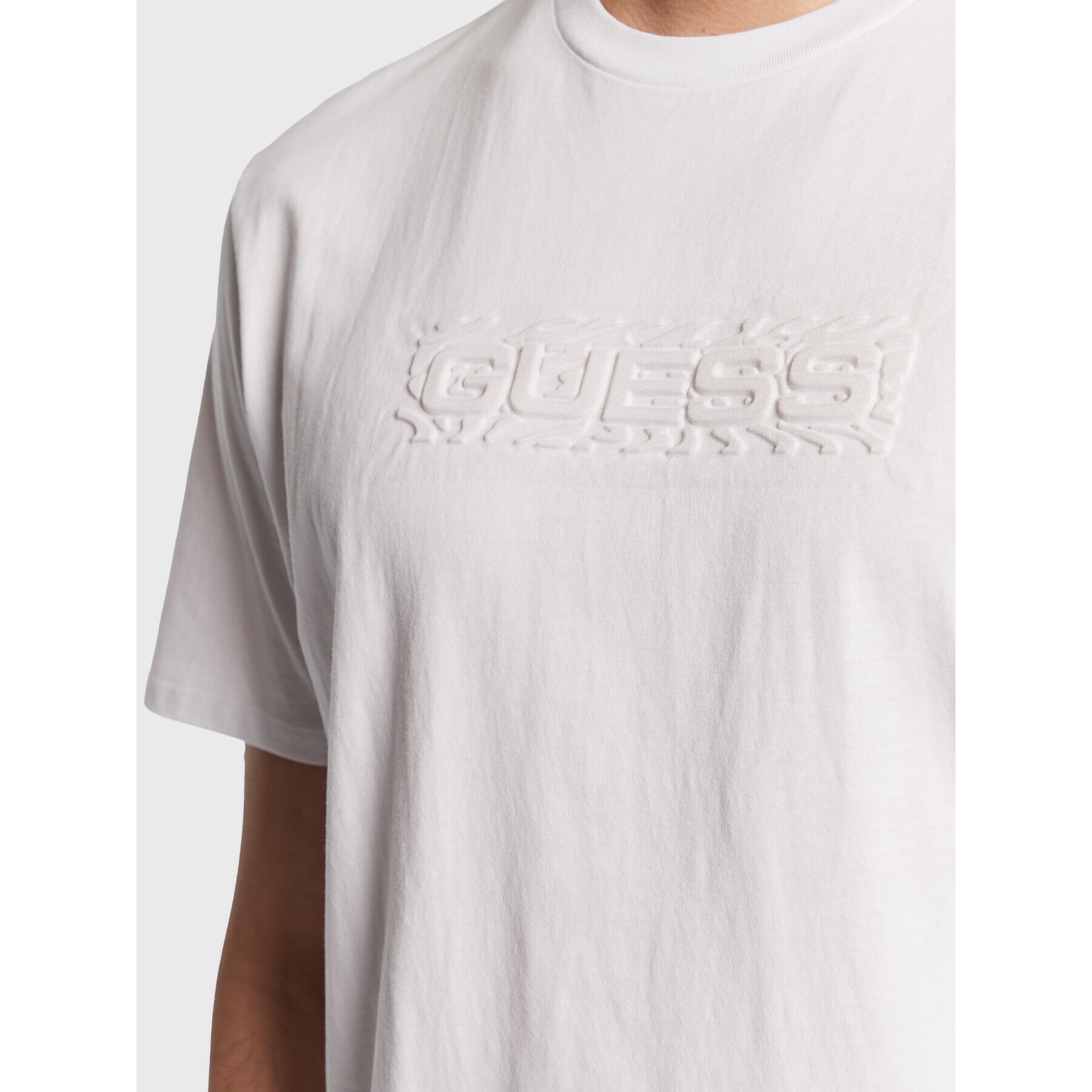 Guess T-Shirt Zebra Logo M3GI58 KBDL0 Bílá Slim Fit - Pepit.cz