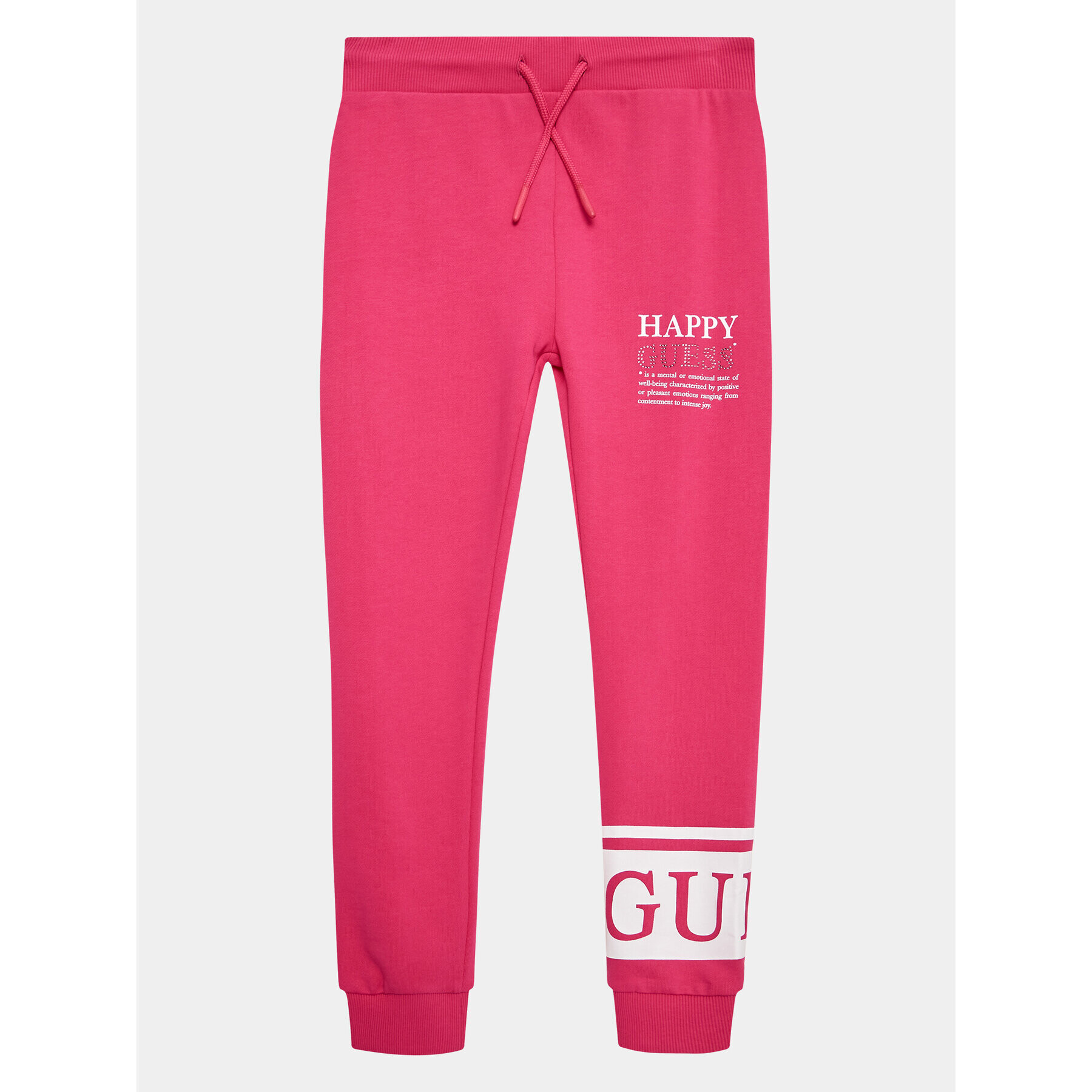 Guess Teplákové kalhoty J3YQ11 KA6R4 Růžová Relaxed Fit - Pepit.cz