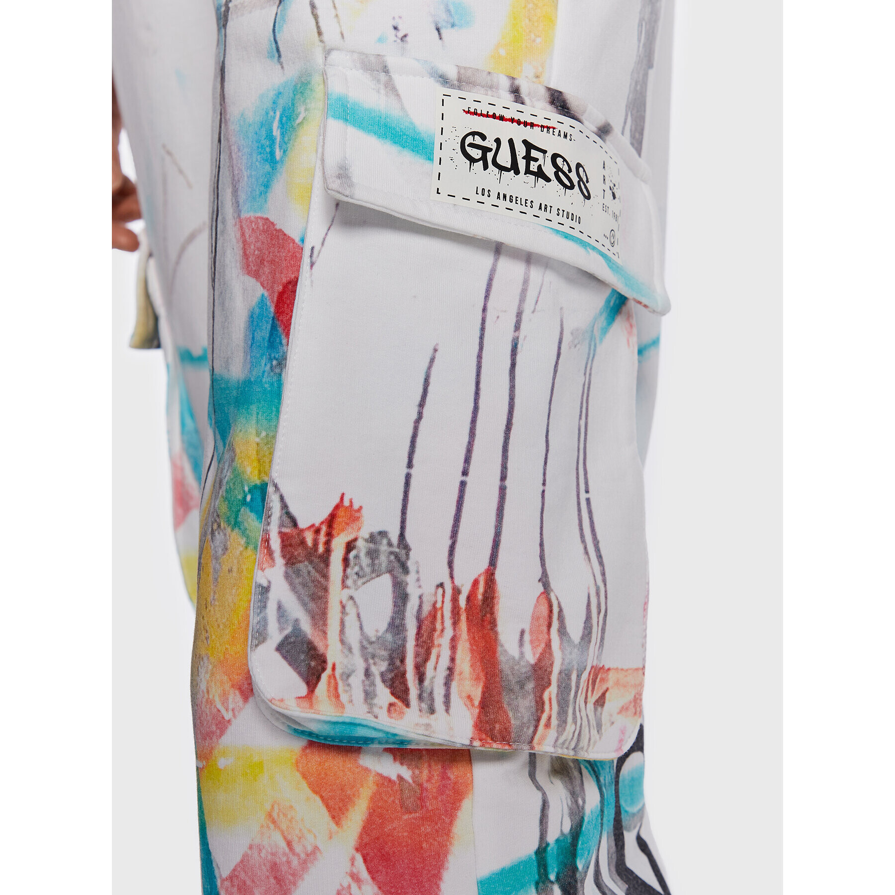 Guess Teplákové kalhoty Street Art W3RQ28 K9R31 Barevná Slim Fit - Pepit.cz