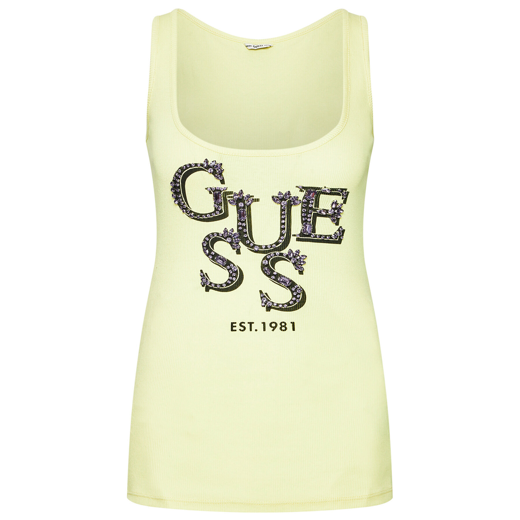 Guess Top Arlene W1GP0J K1811 Žlutá Slim Fit - Pepit.cz