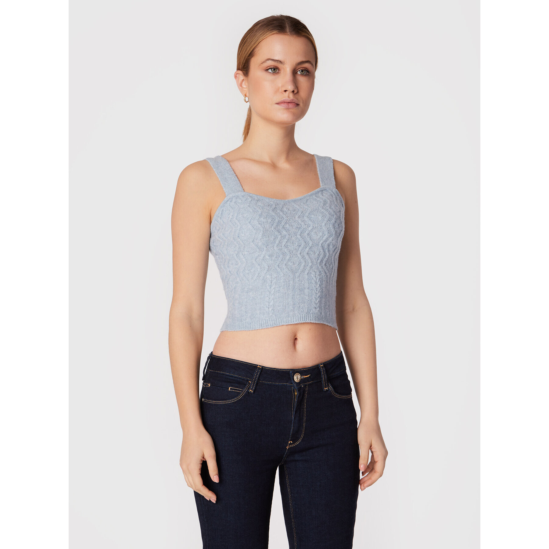 Guess Top Blaire W2BR59 Z2QA0 Modrá Slim Fit - Pepit.cz