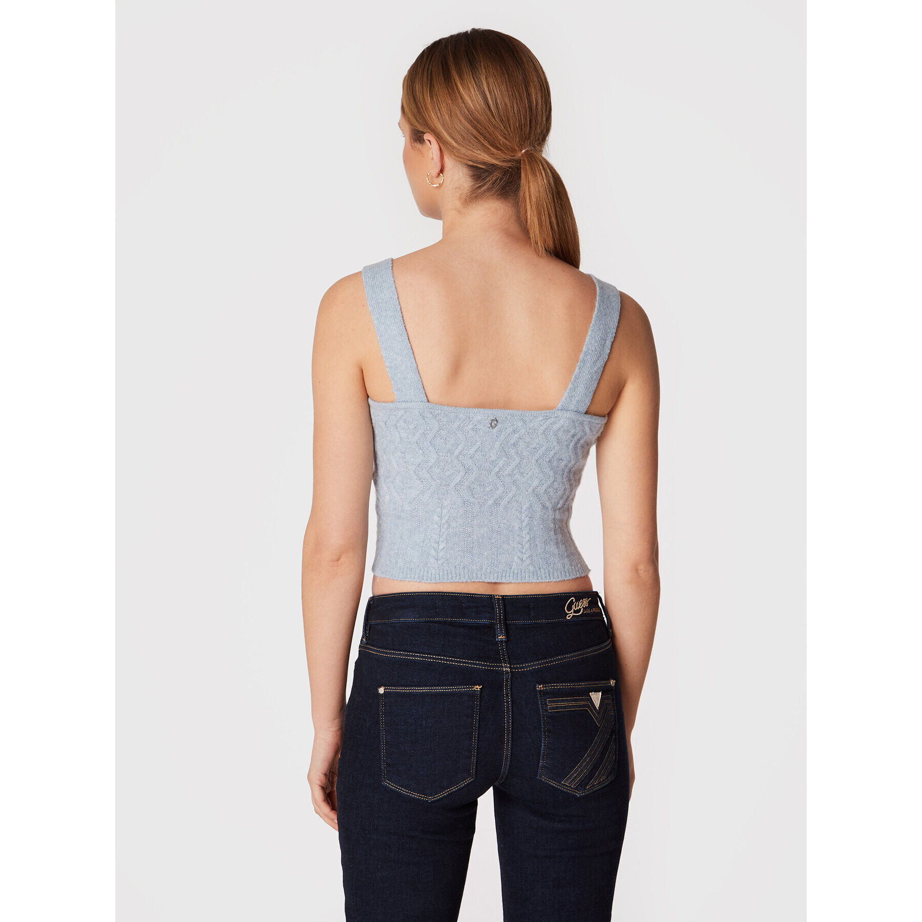 Guess Top Blaire W2BR59 Z2QA0 Modrá Slim Fit - Pepit.cz