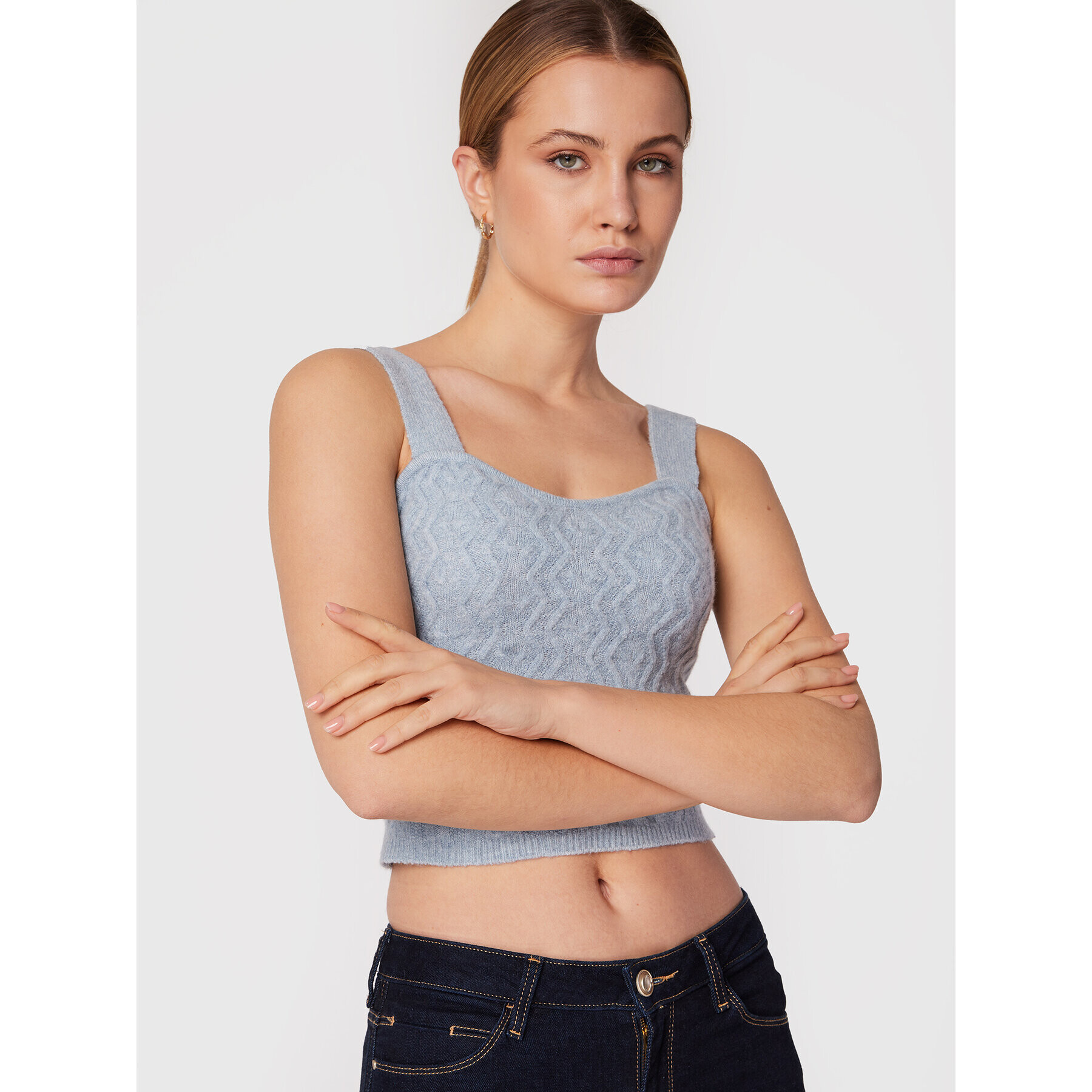 Guess Top Blaire W2BR59 Z2QA0 Modrá Slim Fit - Pepit.cz