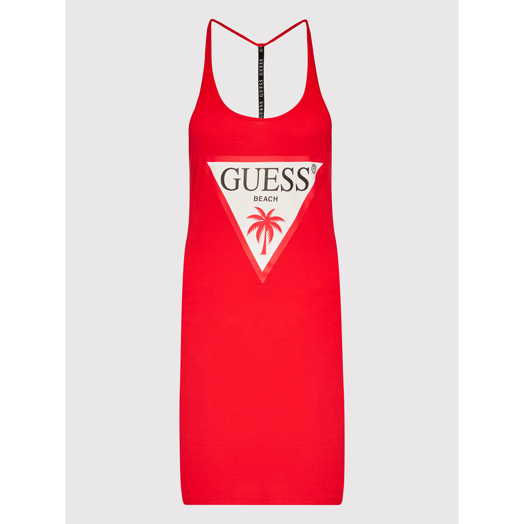 Guess Top E02I02 K8FY0 Červená Regular Fit - Pepit.cz