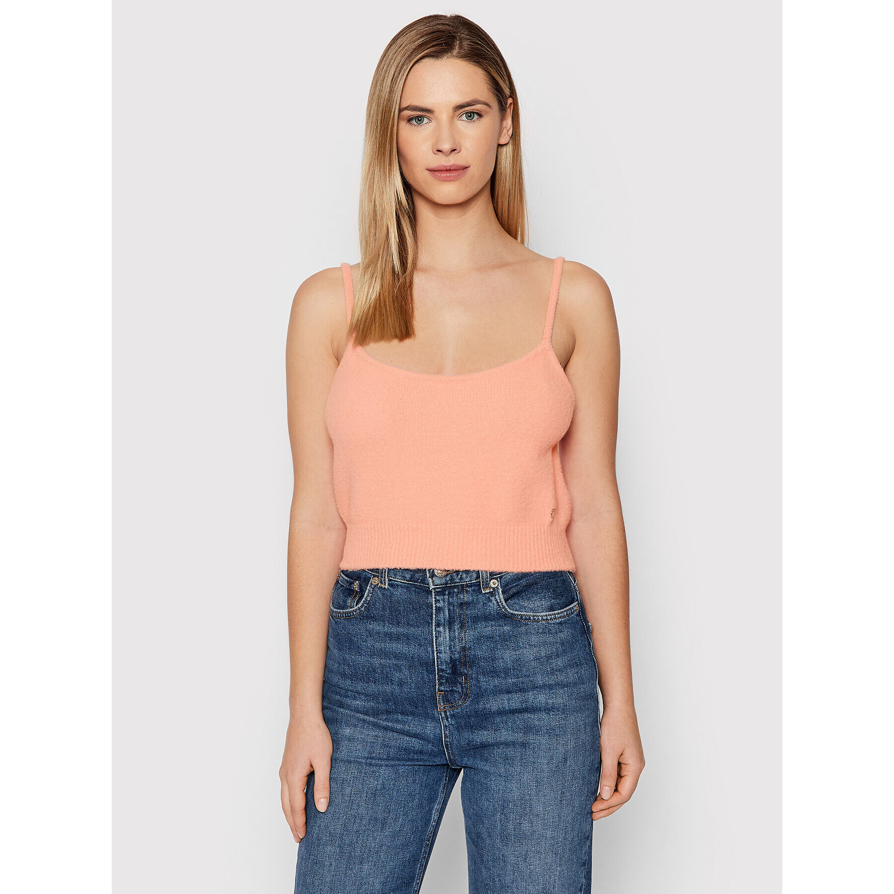 Guess Top Icon W2RR15 Z2YA0 Oranžová Slim Fit - Pepit.cz