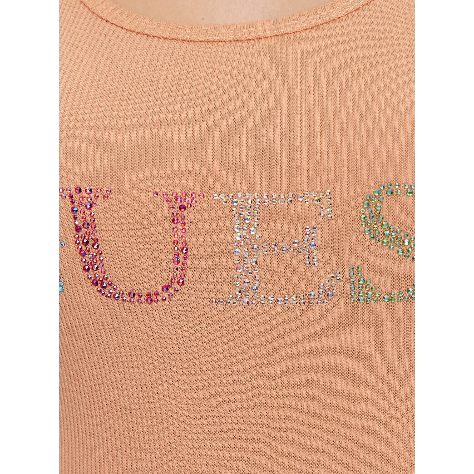 Guess Top Logo W3GP43 K9I51 Hnědá Regular Fit - Pepit.cz