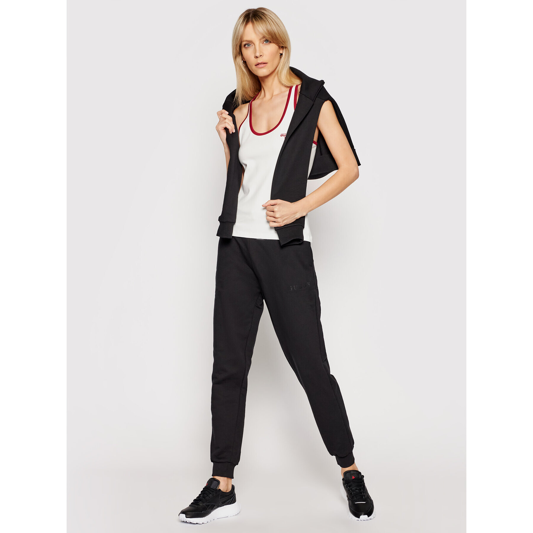 Guess Top O1RA24 J1300 Bílá Slim Fit - Pepit.cz