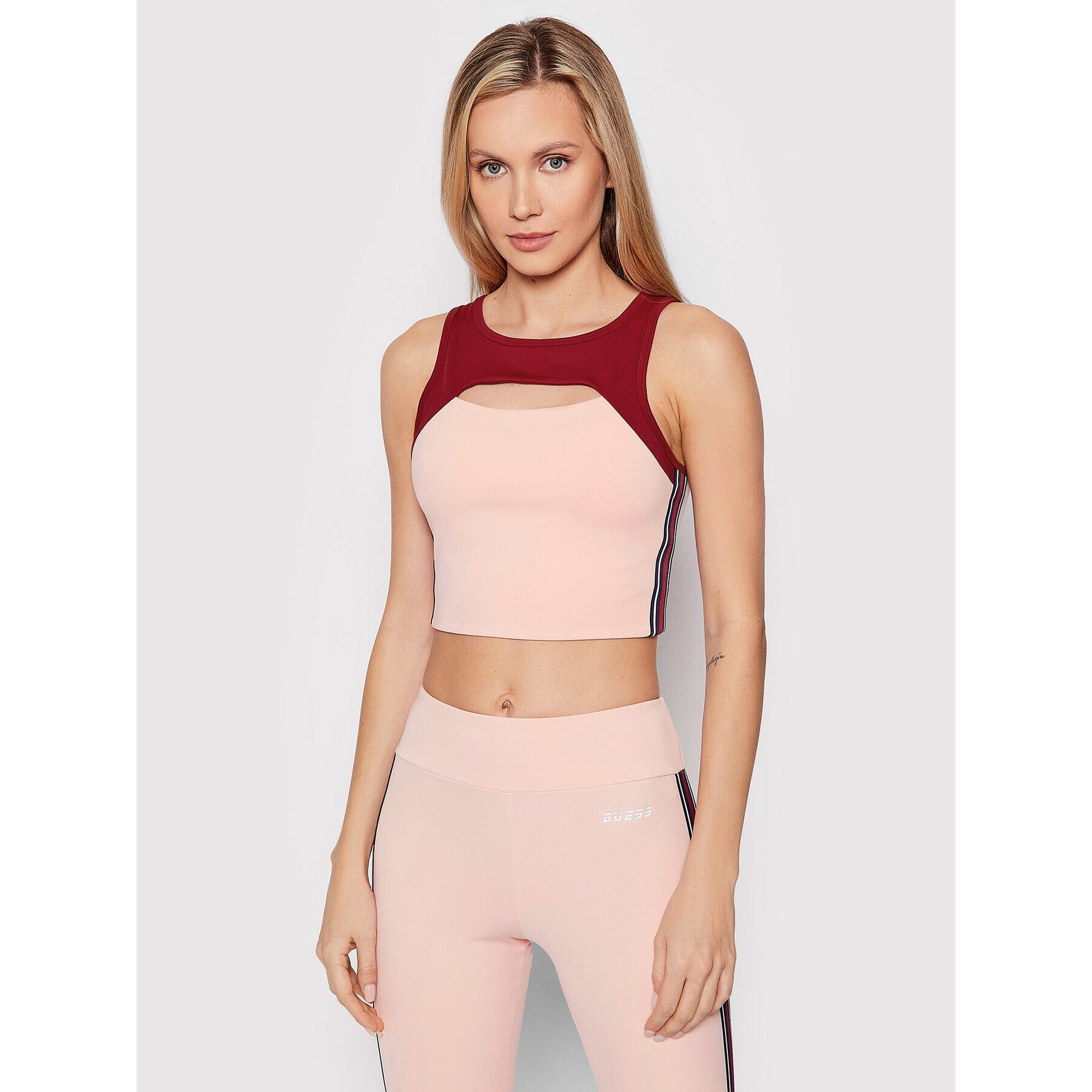 Guess Top O1RA33 MC049 Růžová Slim Fit - Pepit.cz