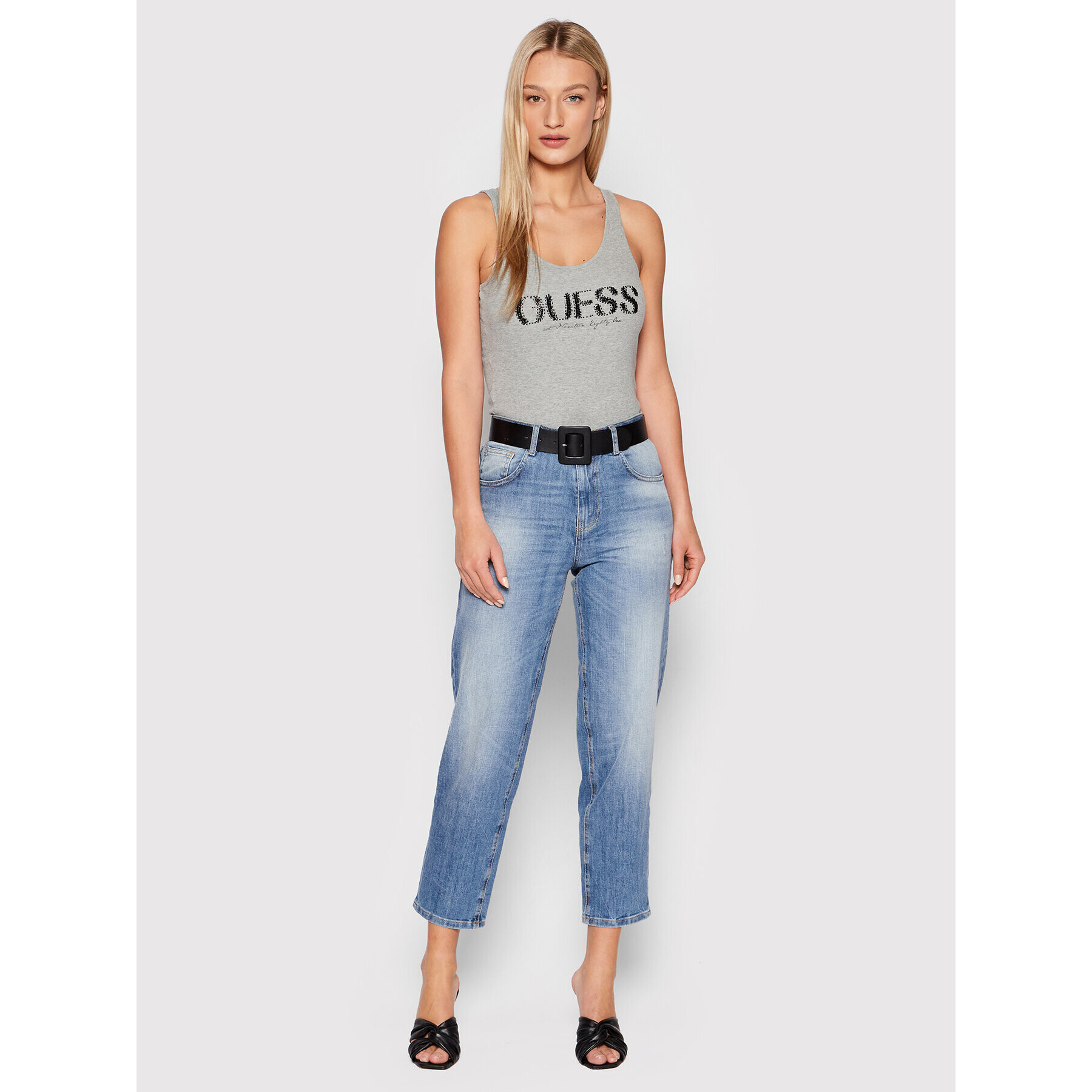 Guess Top W2GP09 K1811 Šedá Slim Fit - Pepit.cz