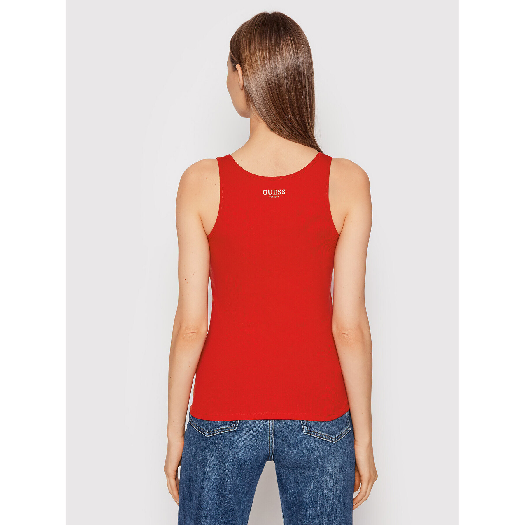 Guess Top W2RP00 K1811 Červená Slim Fit - Pepit.cz