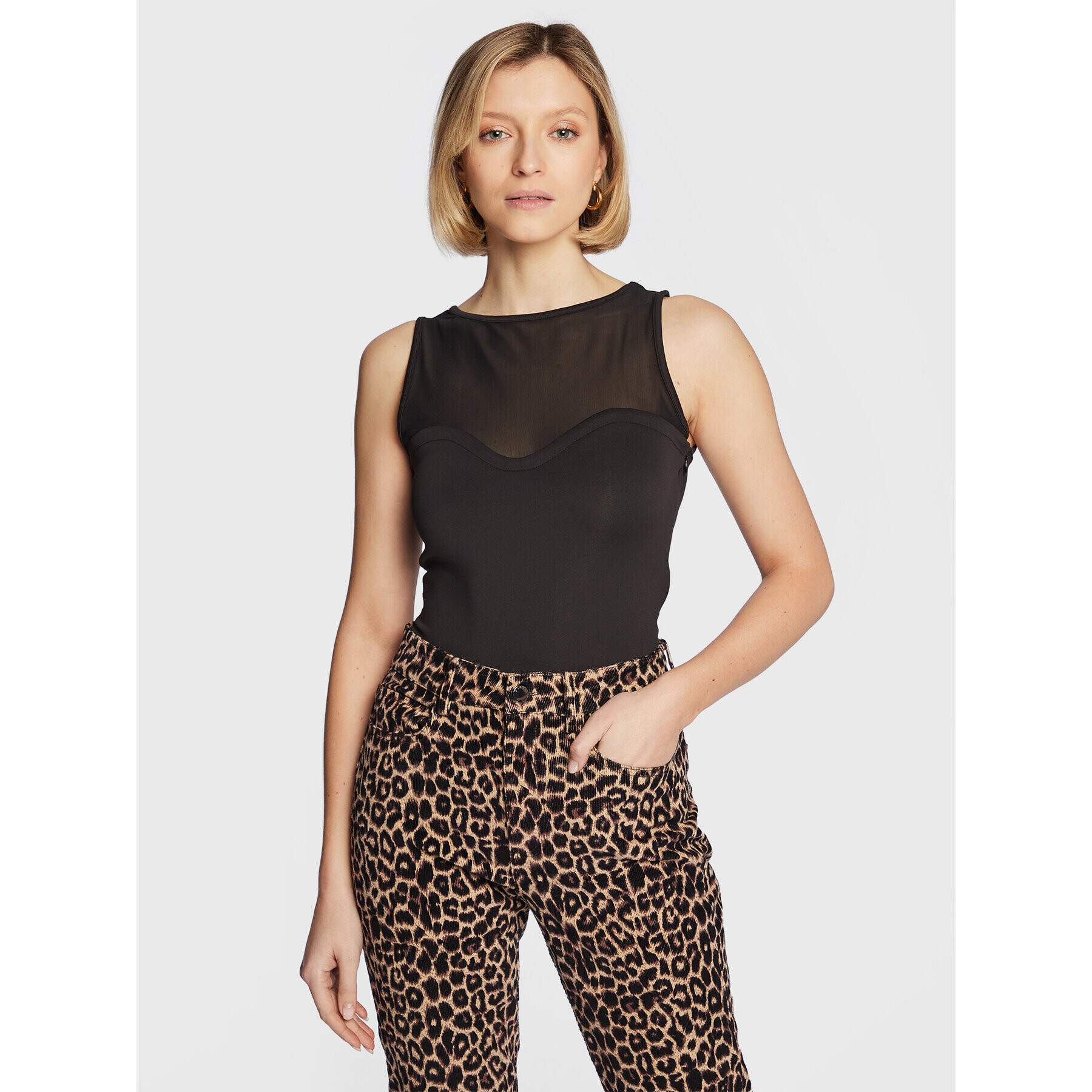 Guess Top W3RP29 KAZS0 Černá Slim Fit - Pepit.cz