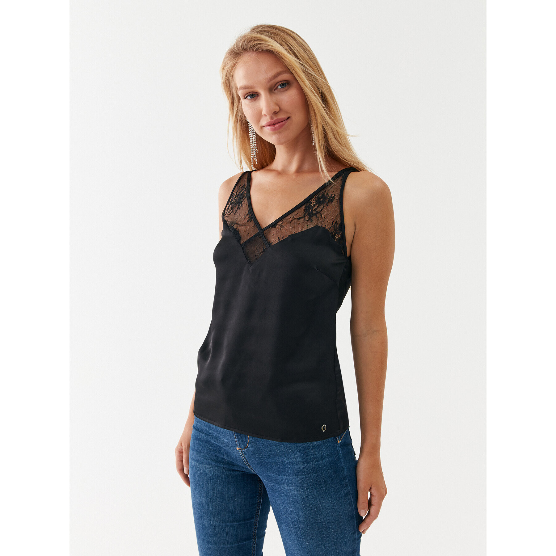 Guess Top W3YH55 WD8G2 Černá Regular Fit - Pepit.cz