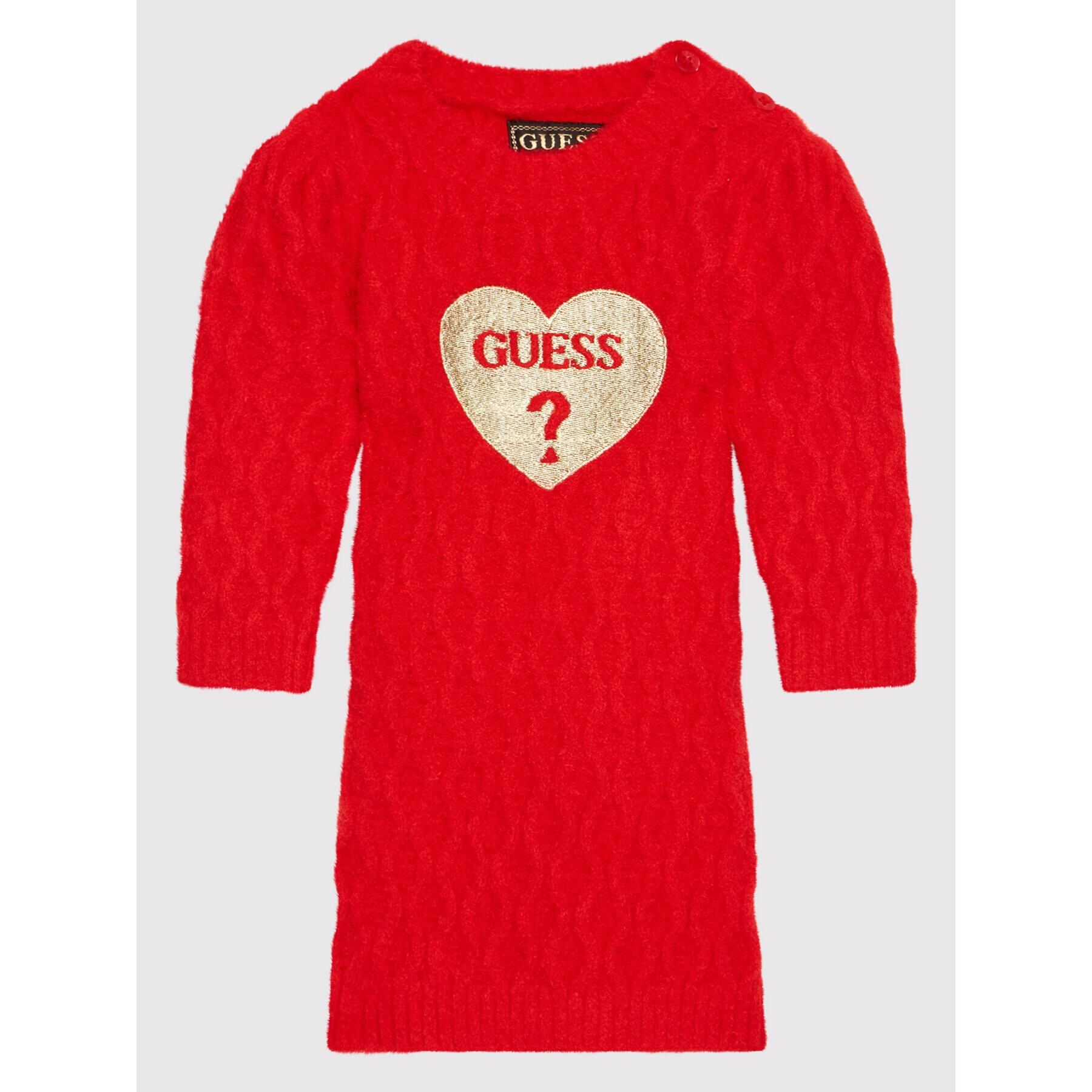 Guess Úpletové šaty A1BK02 Z2WS0 Červená Regular Fit - Pepit.cz