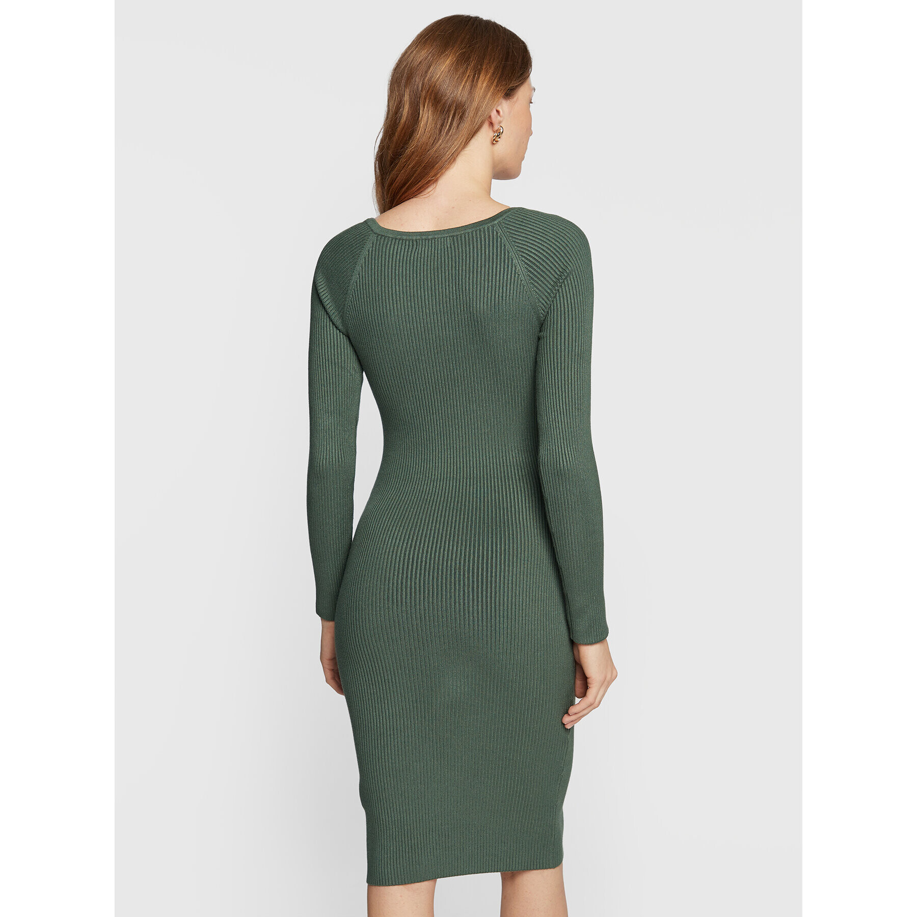 Guess Úpletové šaty Bodycon W2BK55 Z2YJ2 Zelená Slim Fit - Pepit.cz